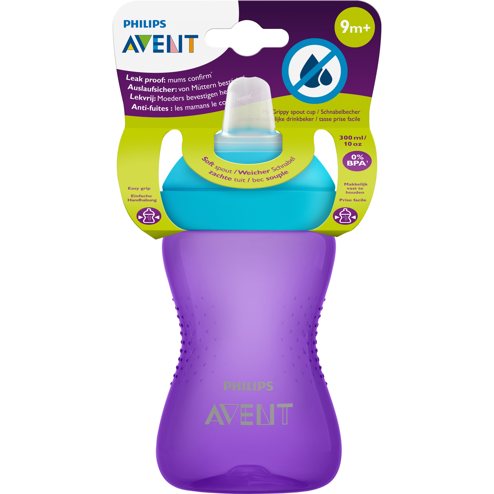 Philips Avent My Grippy Tuitbeker 9M+ Paars SCF802/02 200 ML