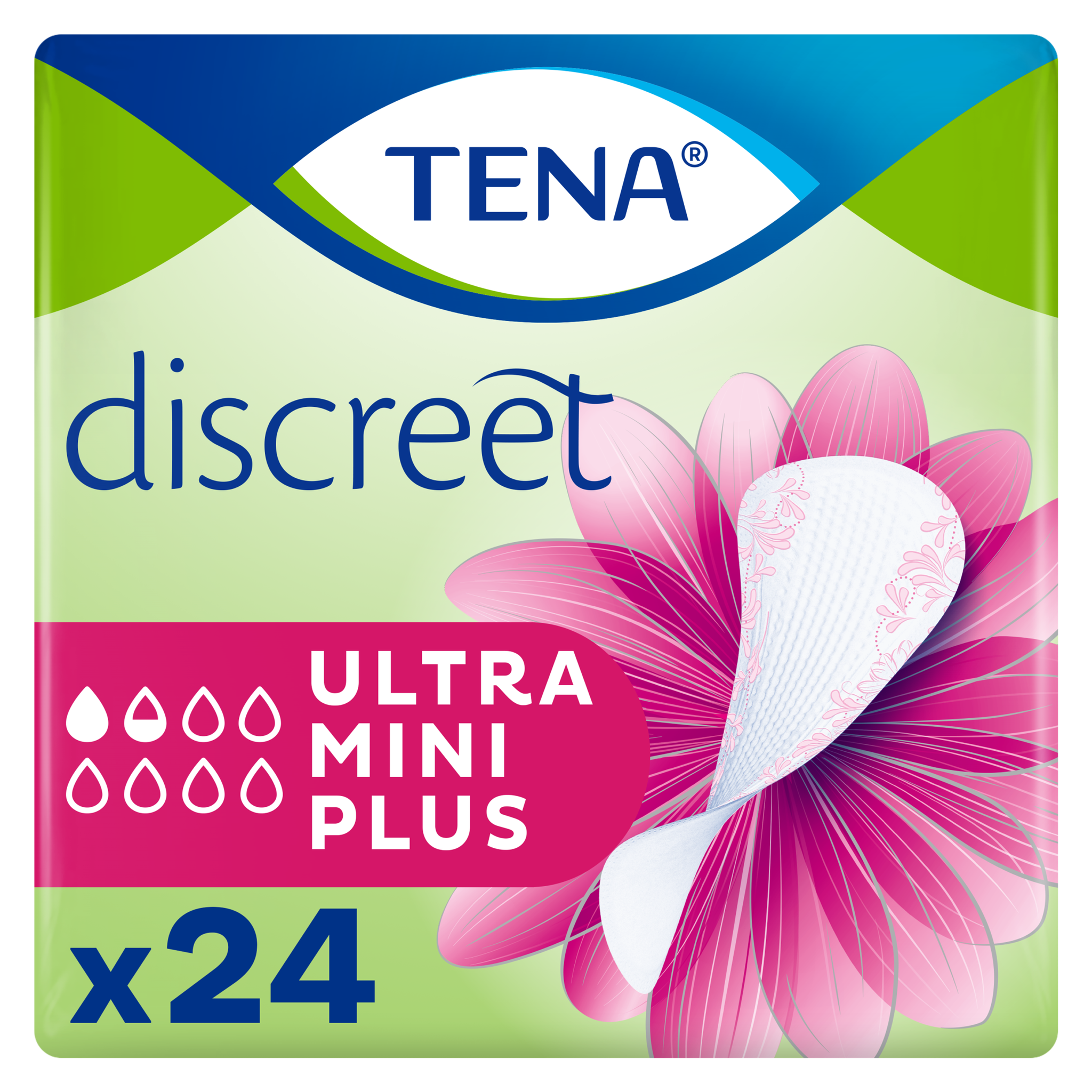 TENA Discreet Ultra Mini Plus Incontinentie Inlegkruisjes 24 stuks