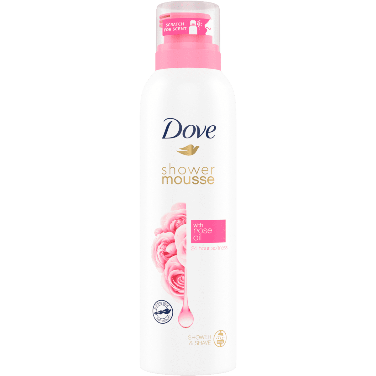 Dove Rose Oil Shower Mousse 200 ML