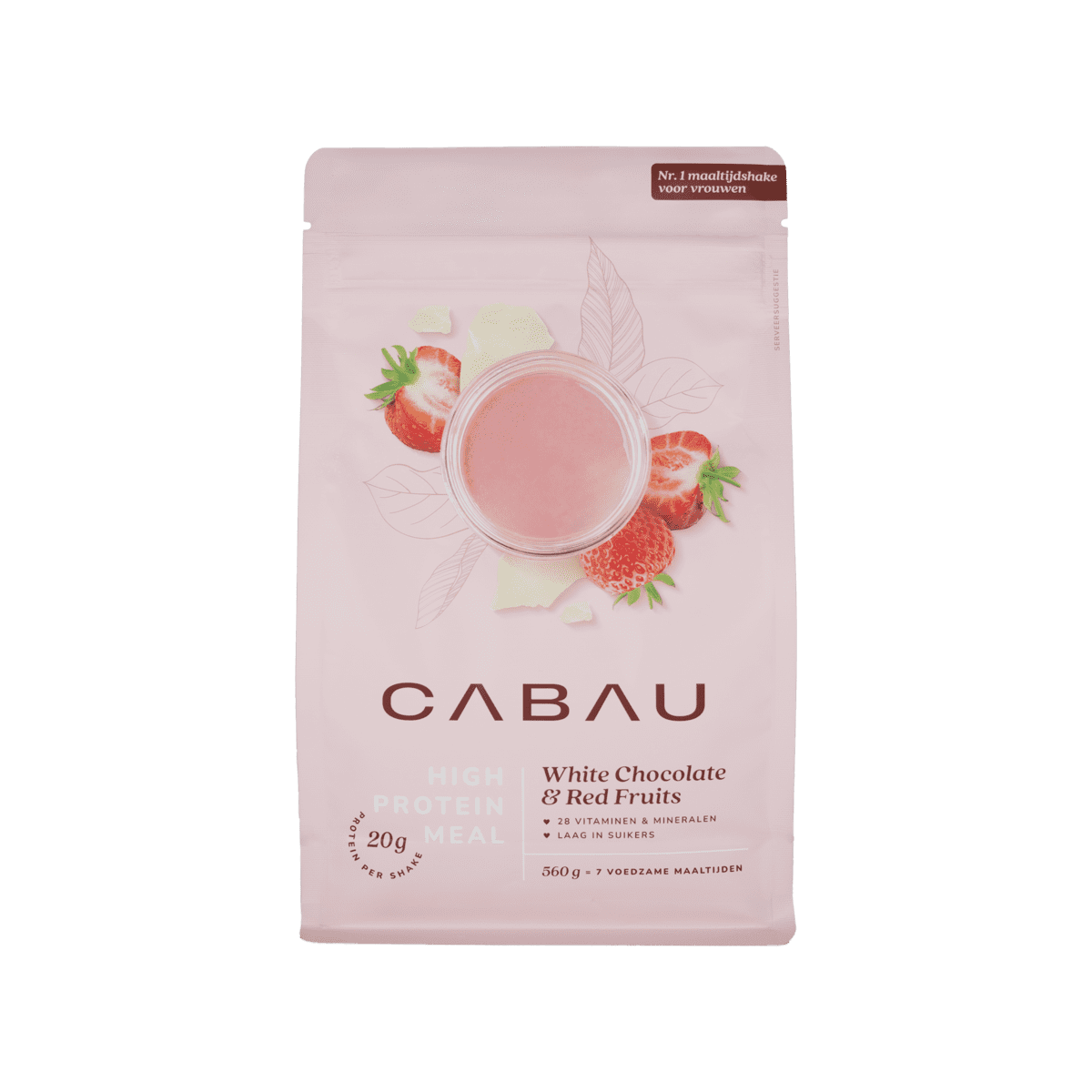 Cabau High Protein Meal White Chocolate Red Fruits 560 gram