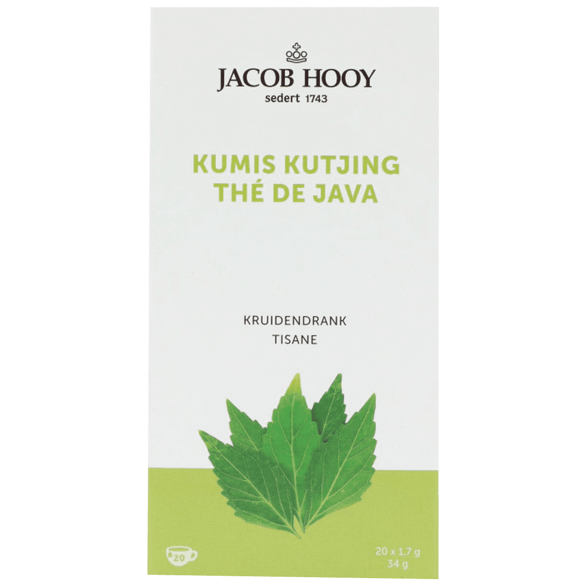 Jacob Hooy Theezakjes Kumis Kutjing 20 stuks