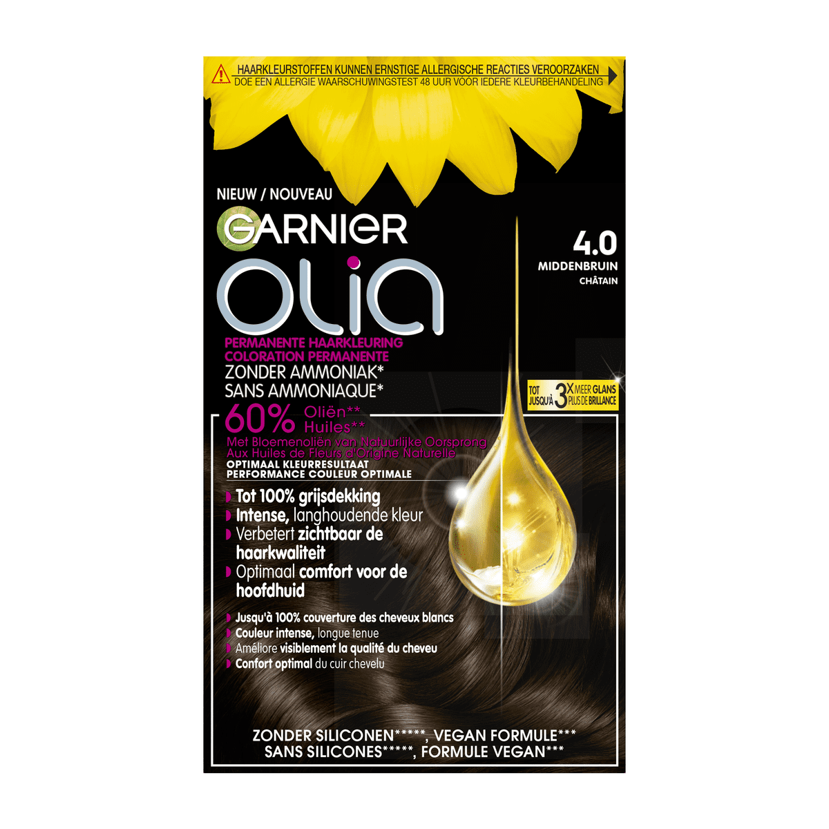 Garnier Olia Permanente Haarverf 4.0 Bruin