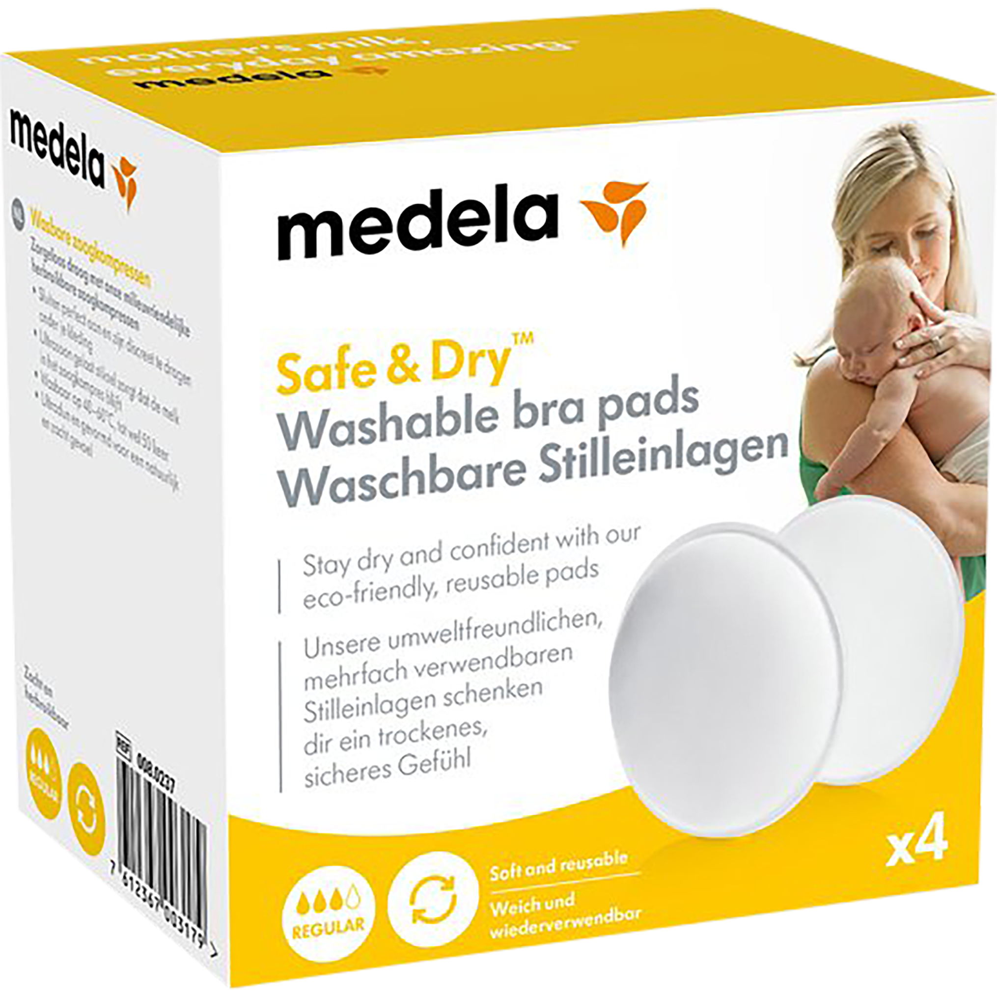Medela Wasbare Zoogcompressen 4 stuks