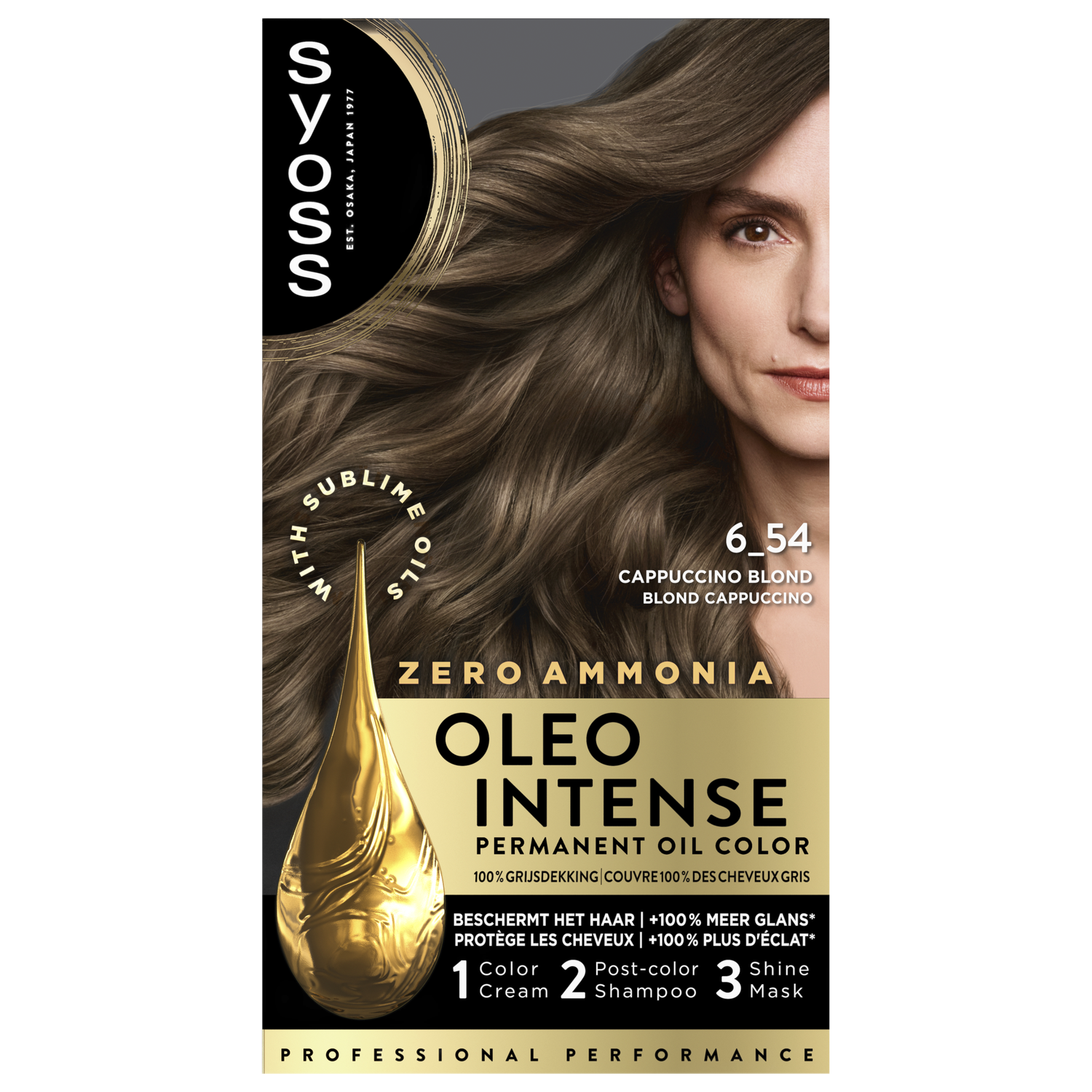 Syoss Oleo Intense Permanente Haarkleuring 6-54 Capuccino Blond