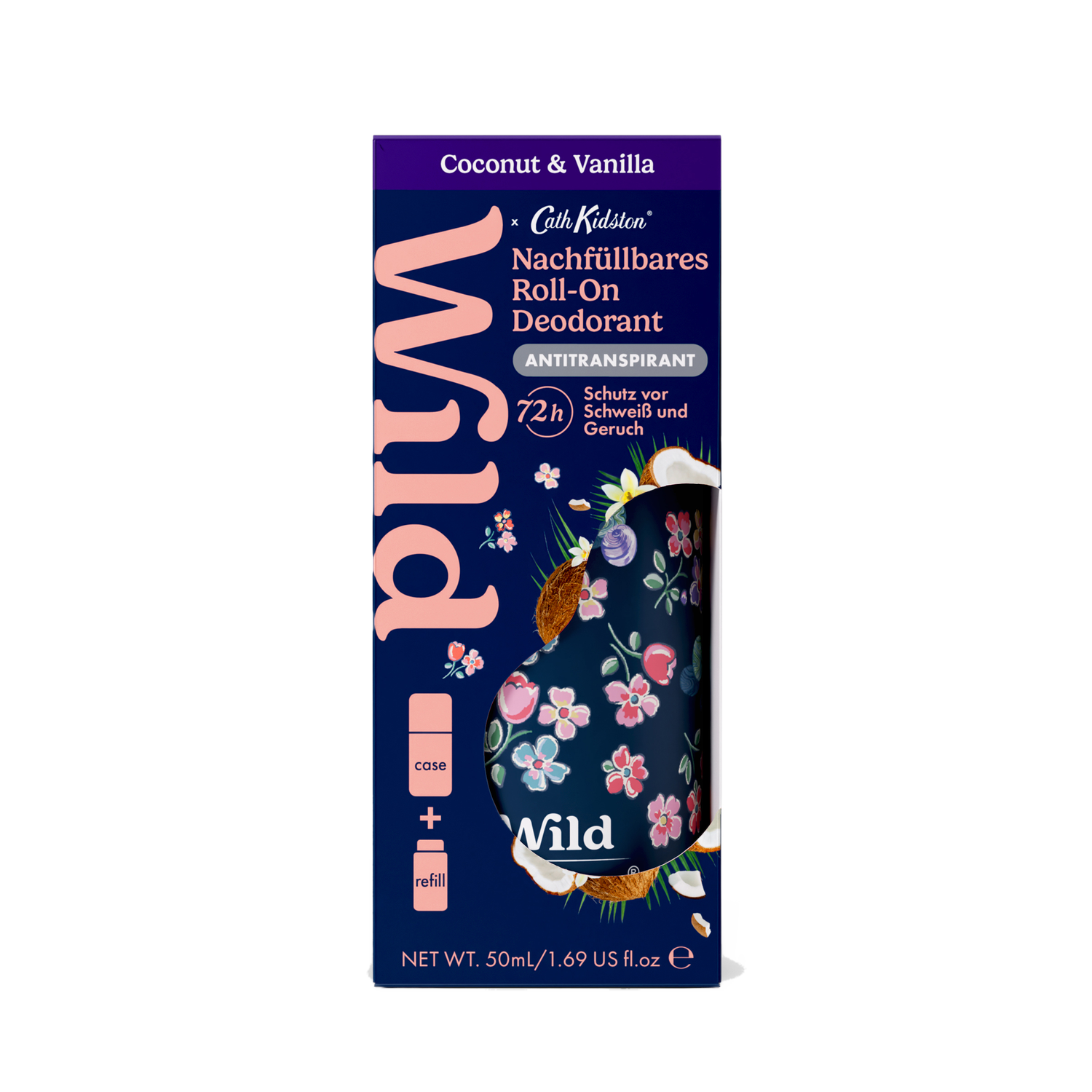 Wild Coconut and Vanilla Anti-Perspirant Deodorant Roller Starterpack 50 ML