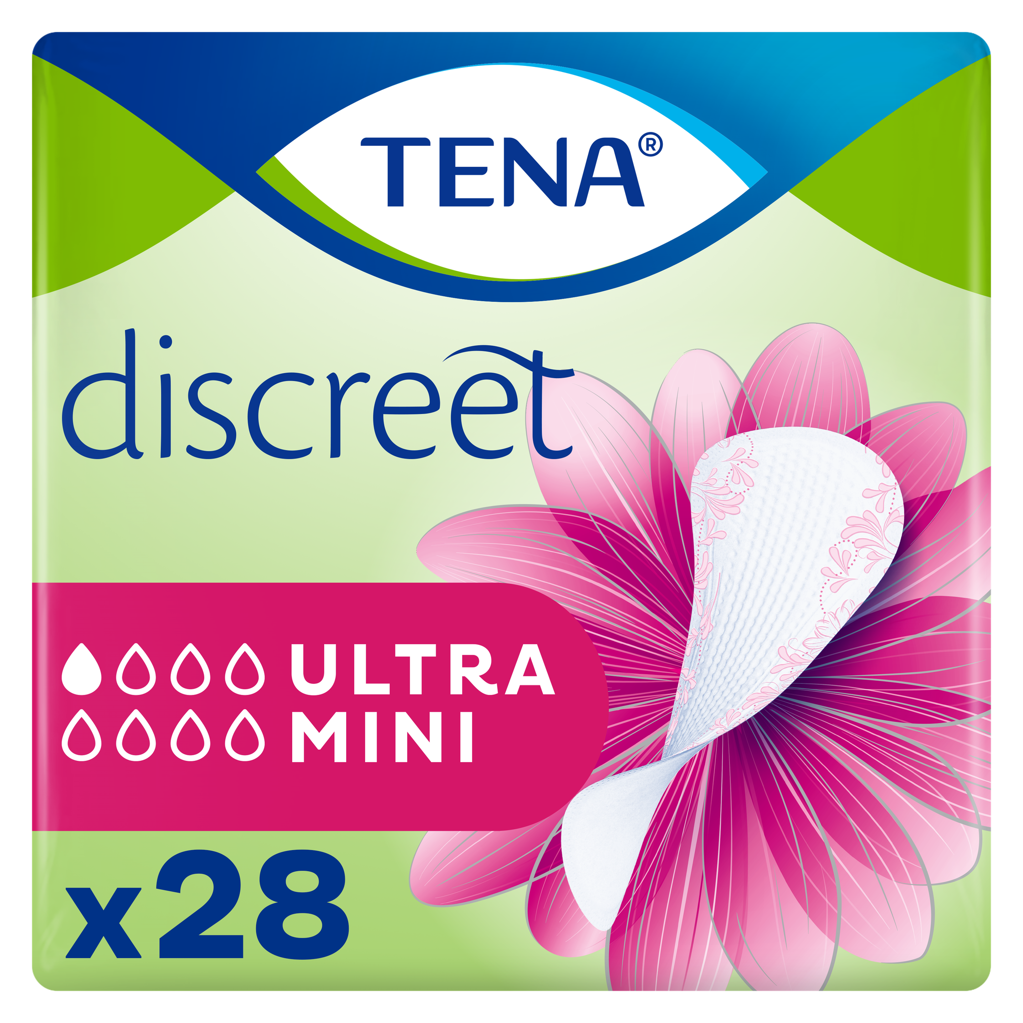 TENA Discreet Ultra Mini Incontinentie Inlegkruisjes 28 stuks