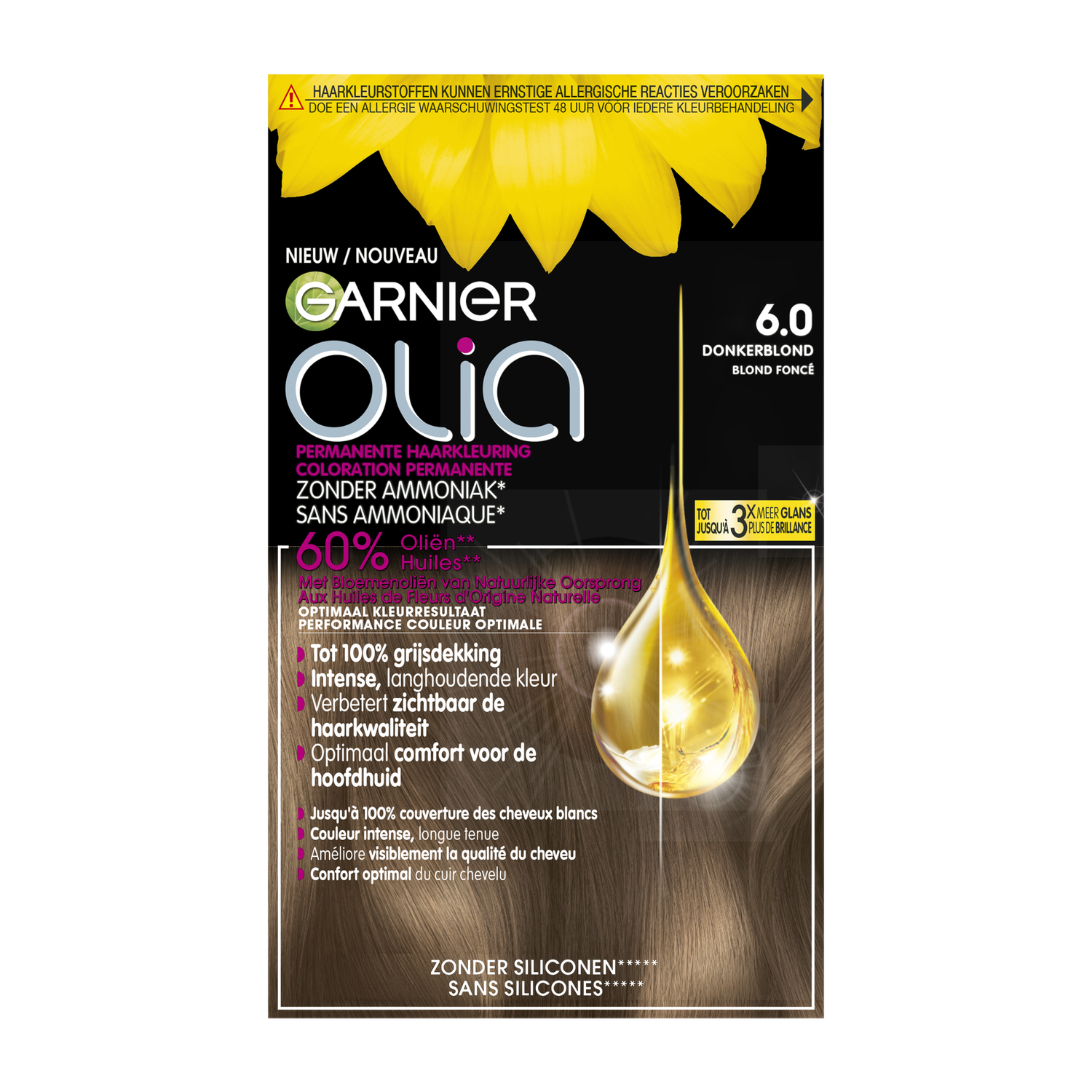 Garnier Olia Permanente Haarverf 6.0 Donkerblond