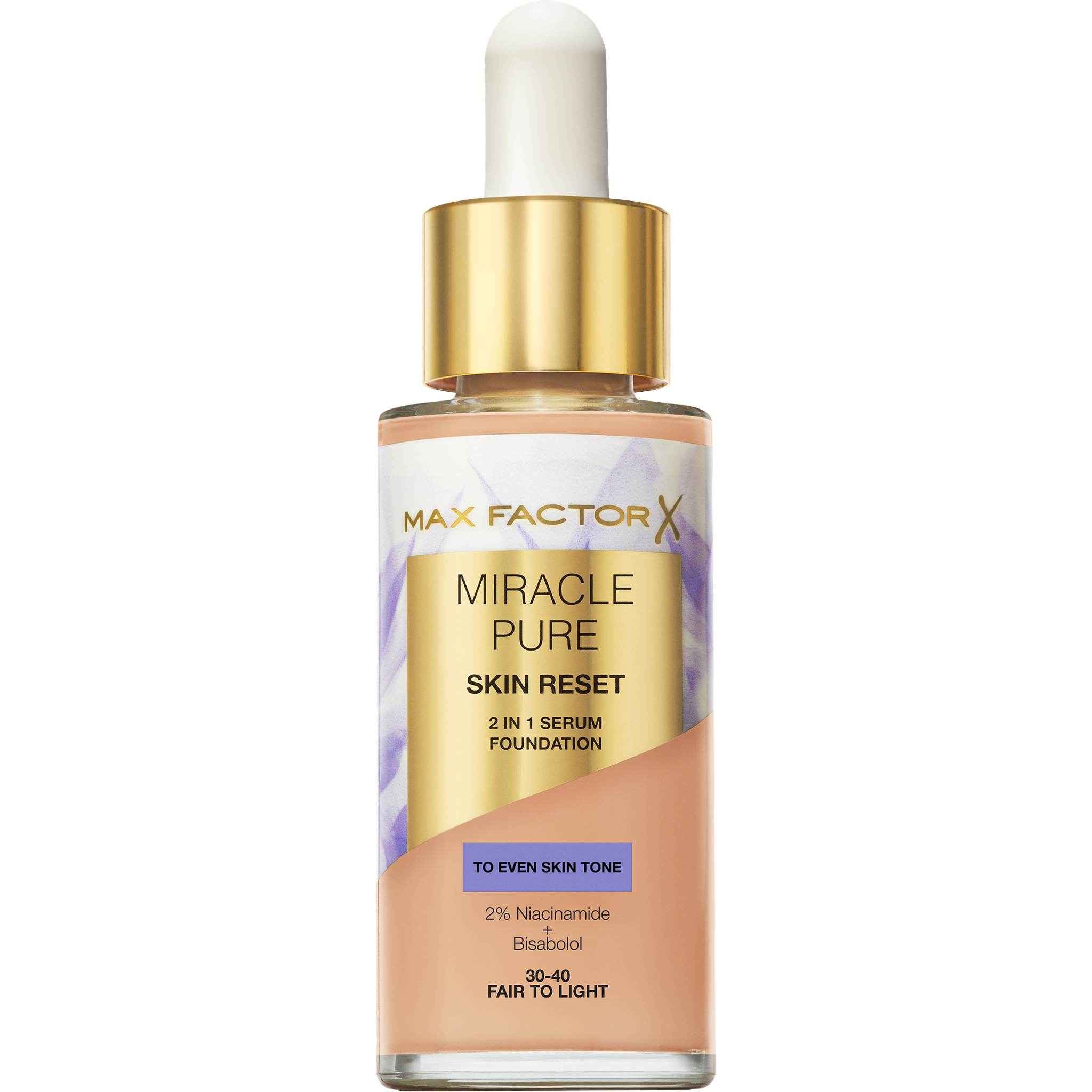 Max Factor Miracle Pure Serum Foundation 30-40 Fair To Light 30 ML