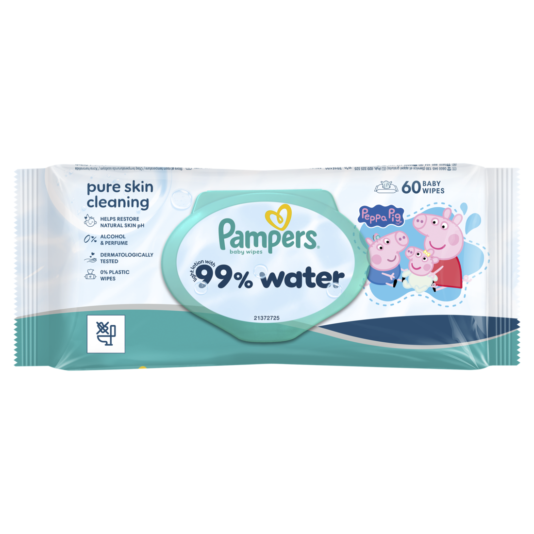 Pampers 99% Water Peppa Pig Billendoekjes 60 Stuks