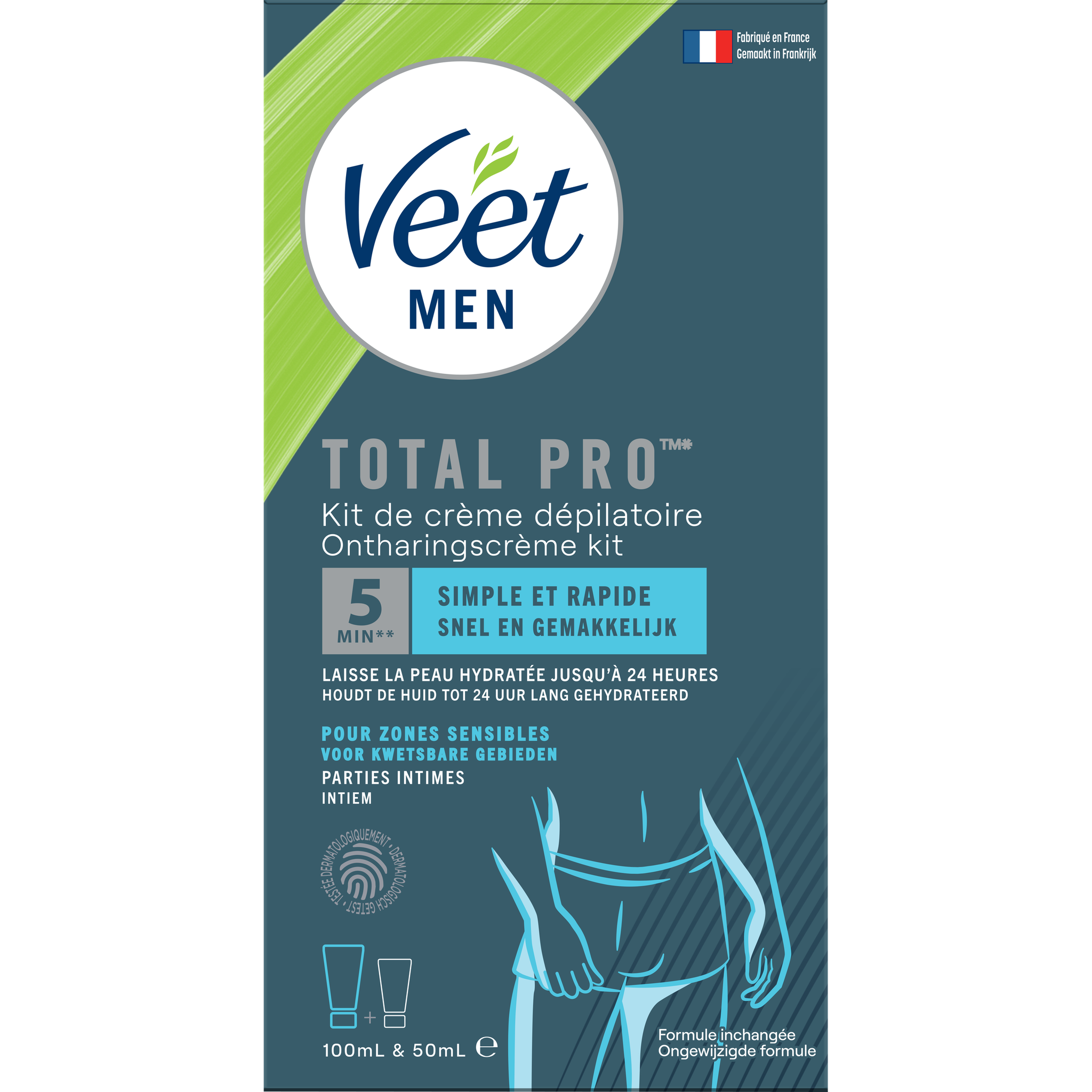 Veet Men Ontharingskit voor kwetsbare gebieden 150 ML