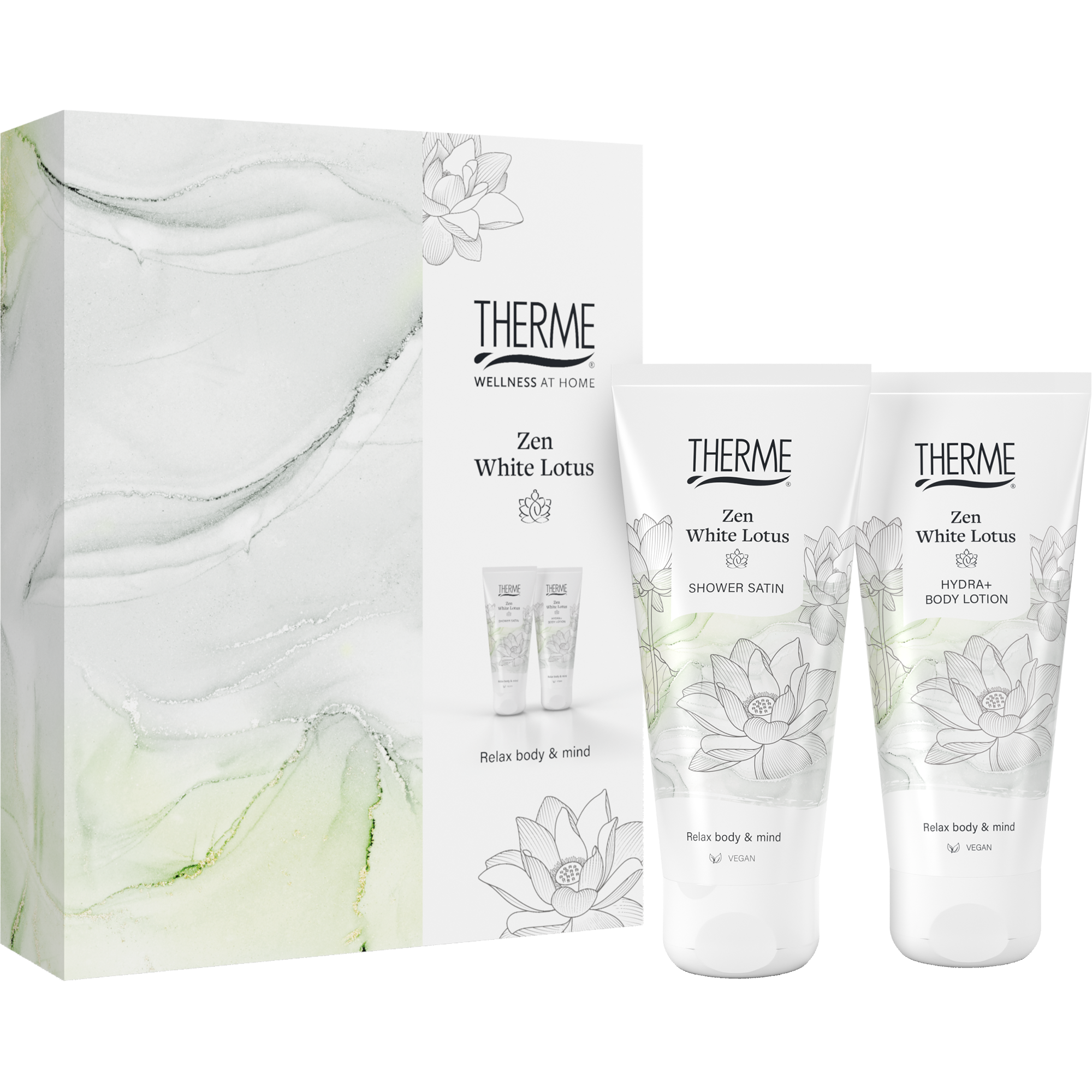 Therme Giftset Zen White Lotus Halve Harmonica Body Lotion /Shower Satin