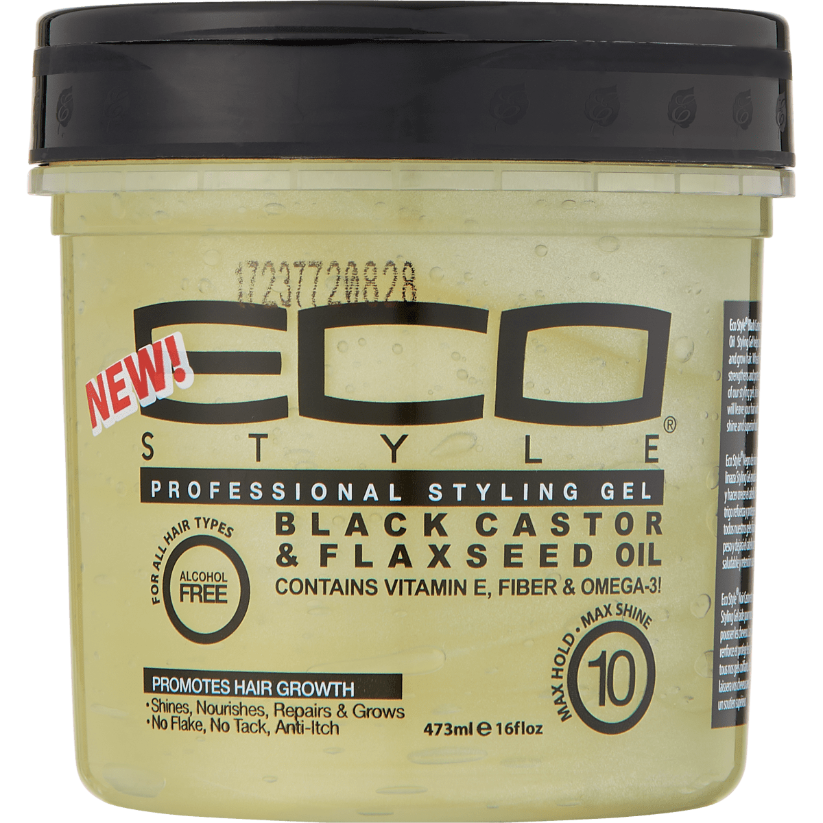Eco Black Castor Flaxseed Styling Gel 473 ML