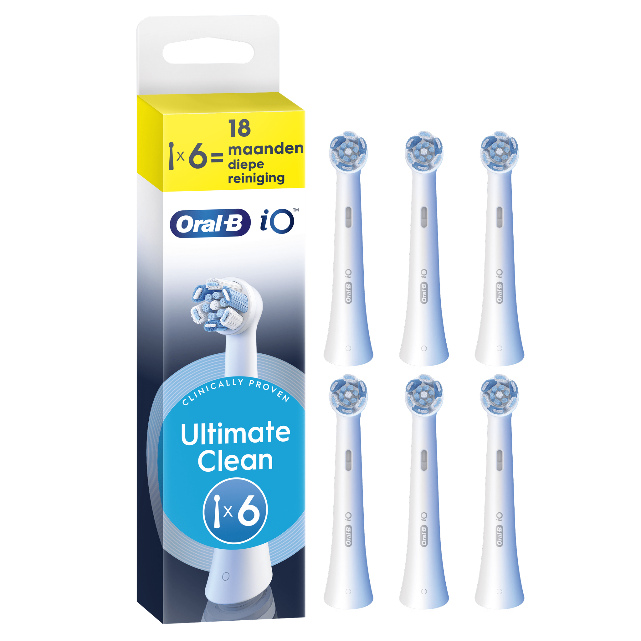 Oral-B iO Ultimate Clean Opzetborstels Wit 6 Stuks