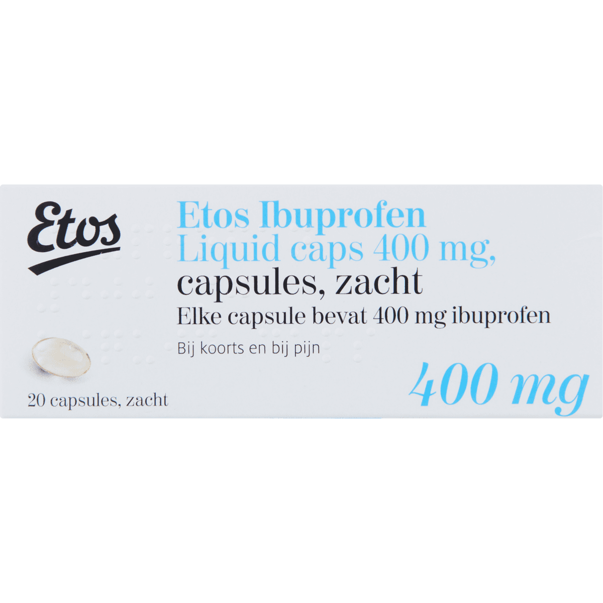 Etos Ibuprofen 400 mg Liquid Caps 20 EA Etos