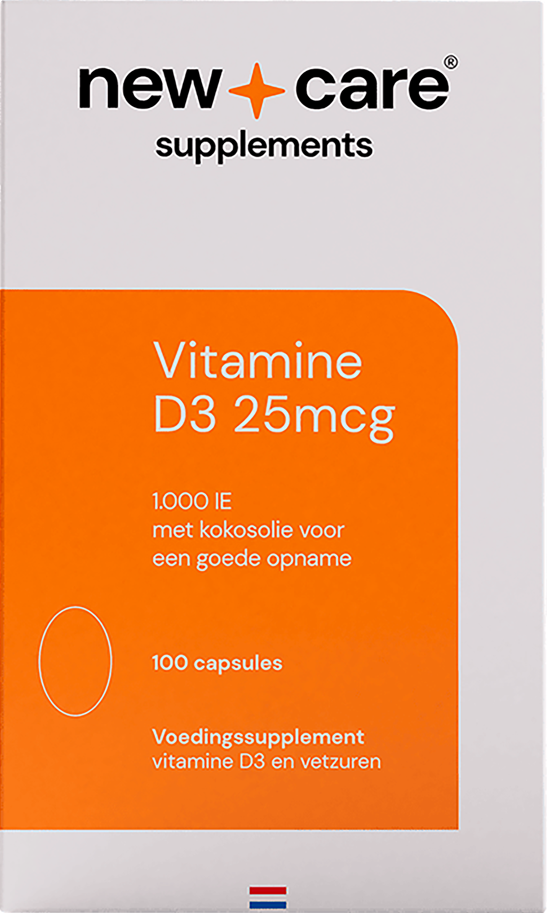 New Care Vitamine D3 25 MCG Capsules 100 stuks