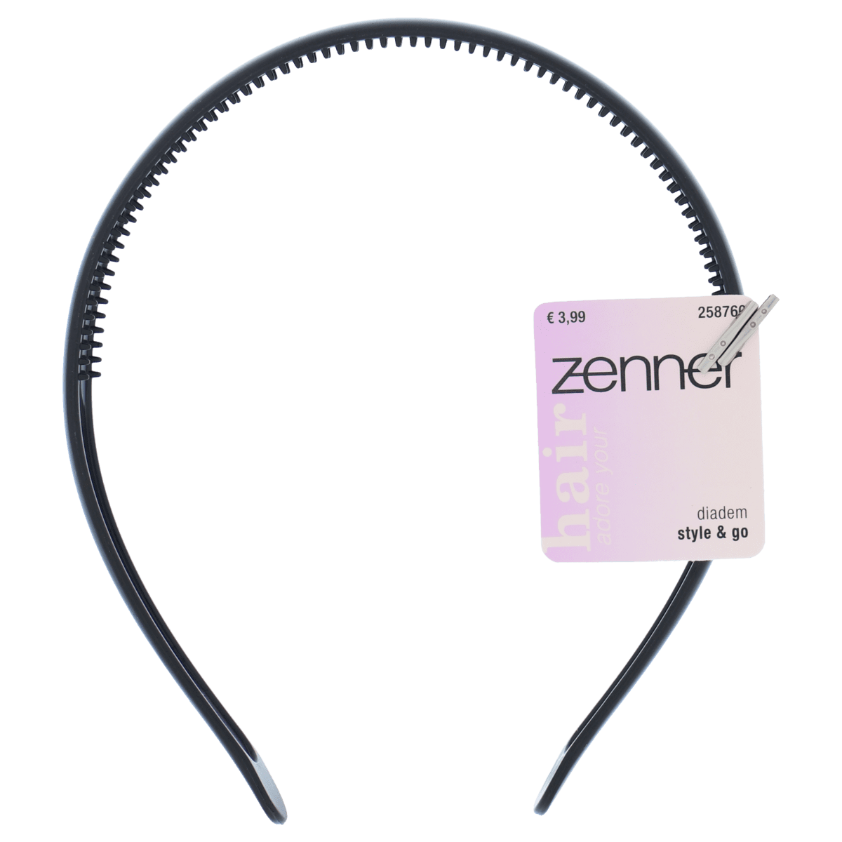 Zenner Diadeem Standaard 17mm Zwart