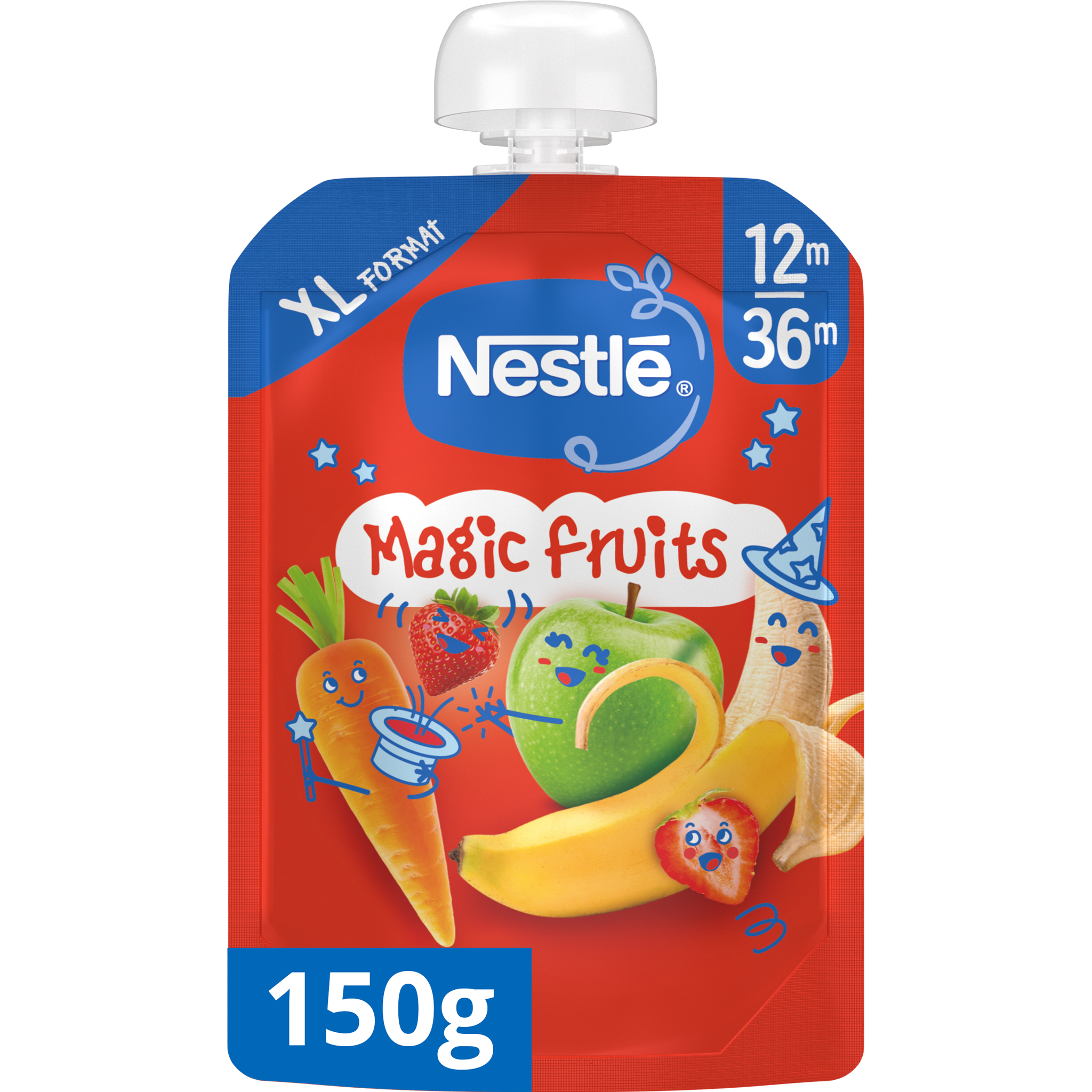 Nestle Magic Fruits Smoothie Appel Aardbei Banaan Wortel 150 Gr