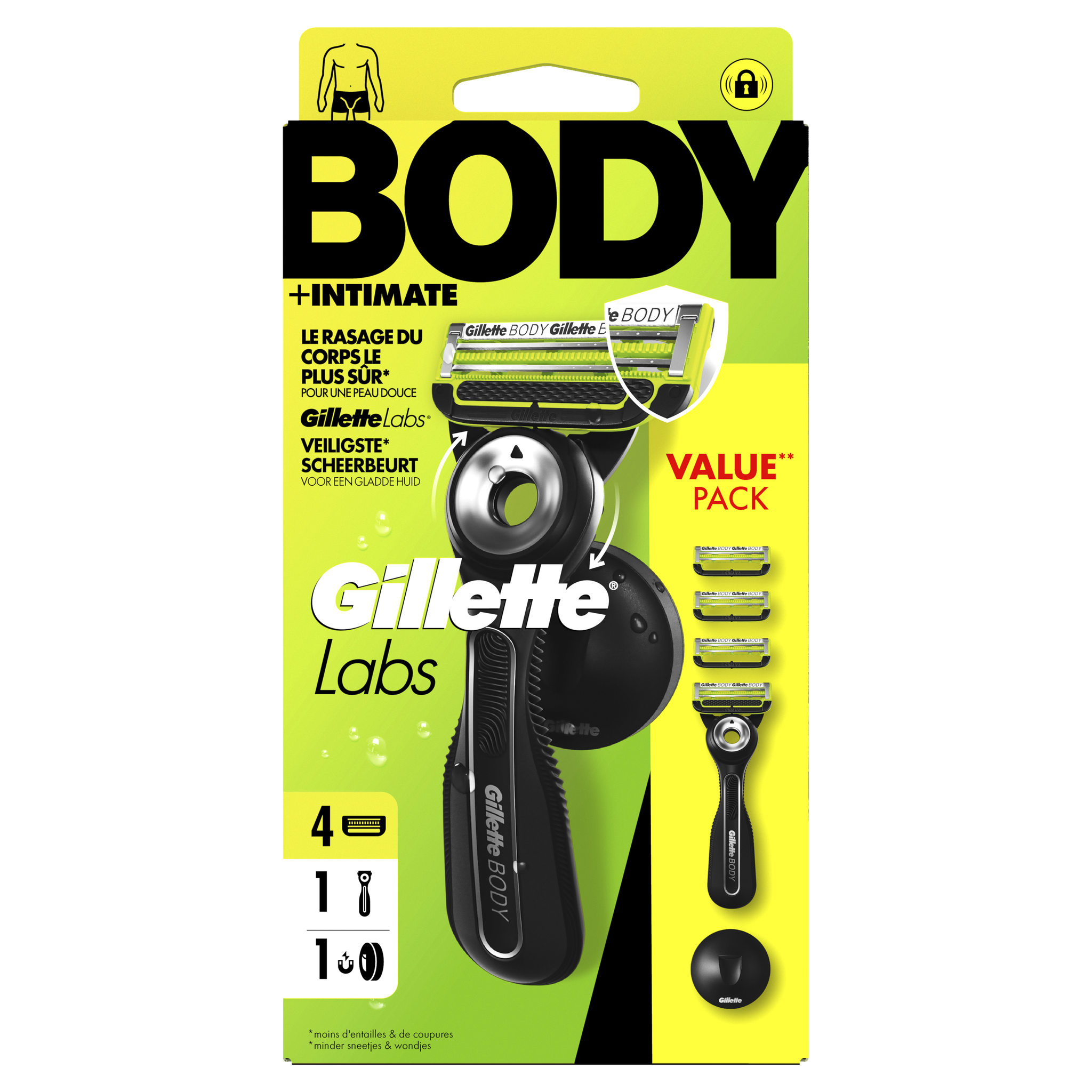 GilletteLabs Body Scheerapparaat Met 4 navulmesjes