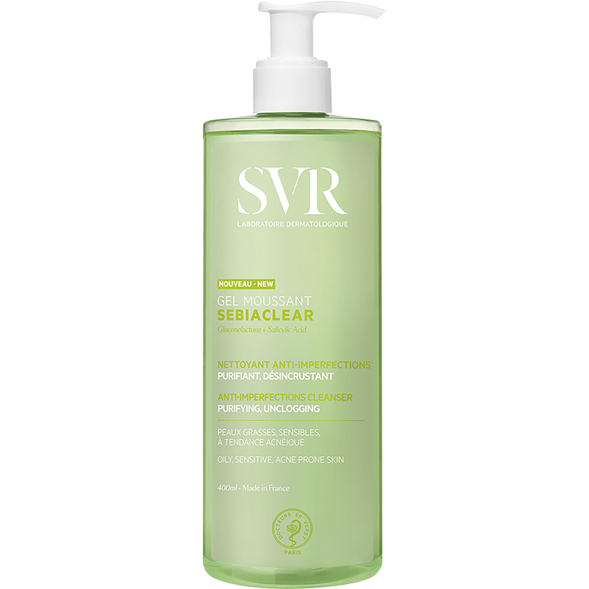 SVR Sebiaclear Moussant Gel Reinigend tegen onzuiverheden 400ML