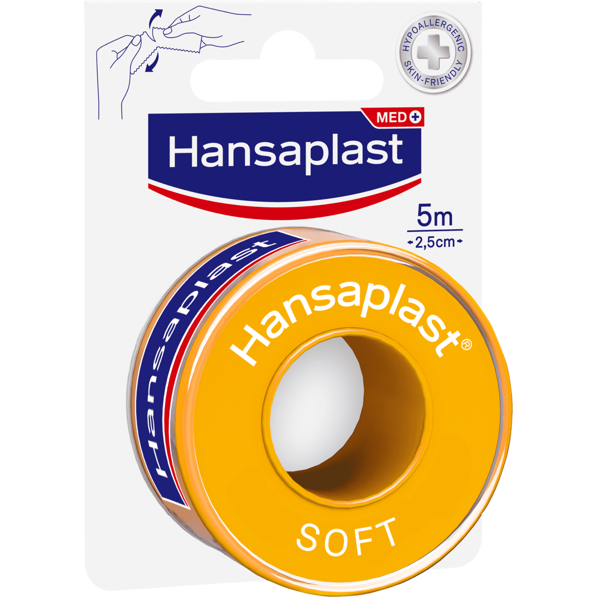 Hansaplast Classic Soft Hechtpleister 5 M x 2,5 CM 1 EA Etos