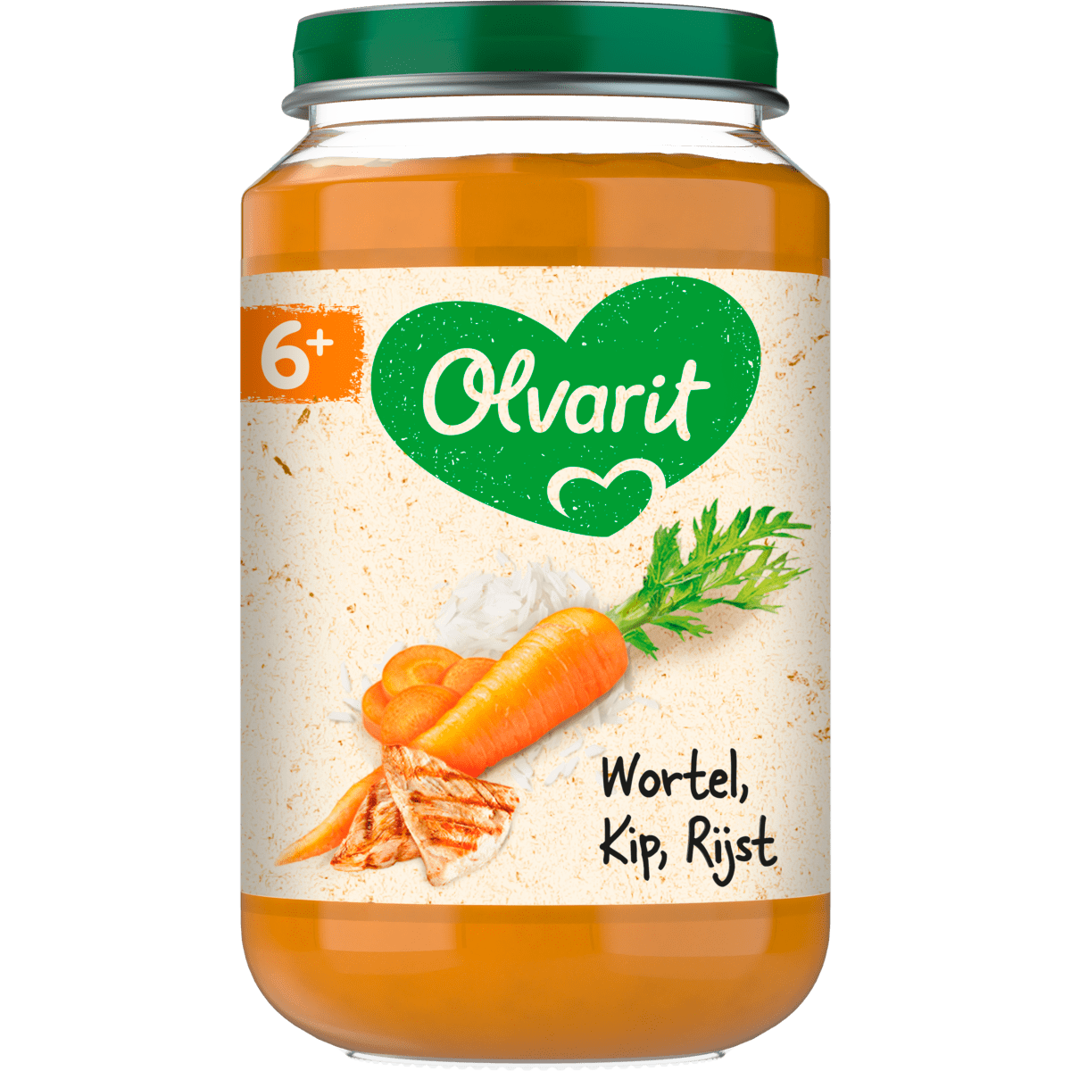 Olvarit Wortel Kip Rijst 6+ Maanden 200 gram