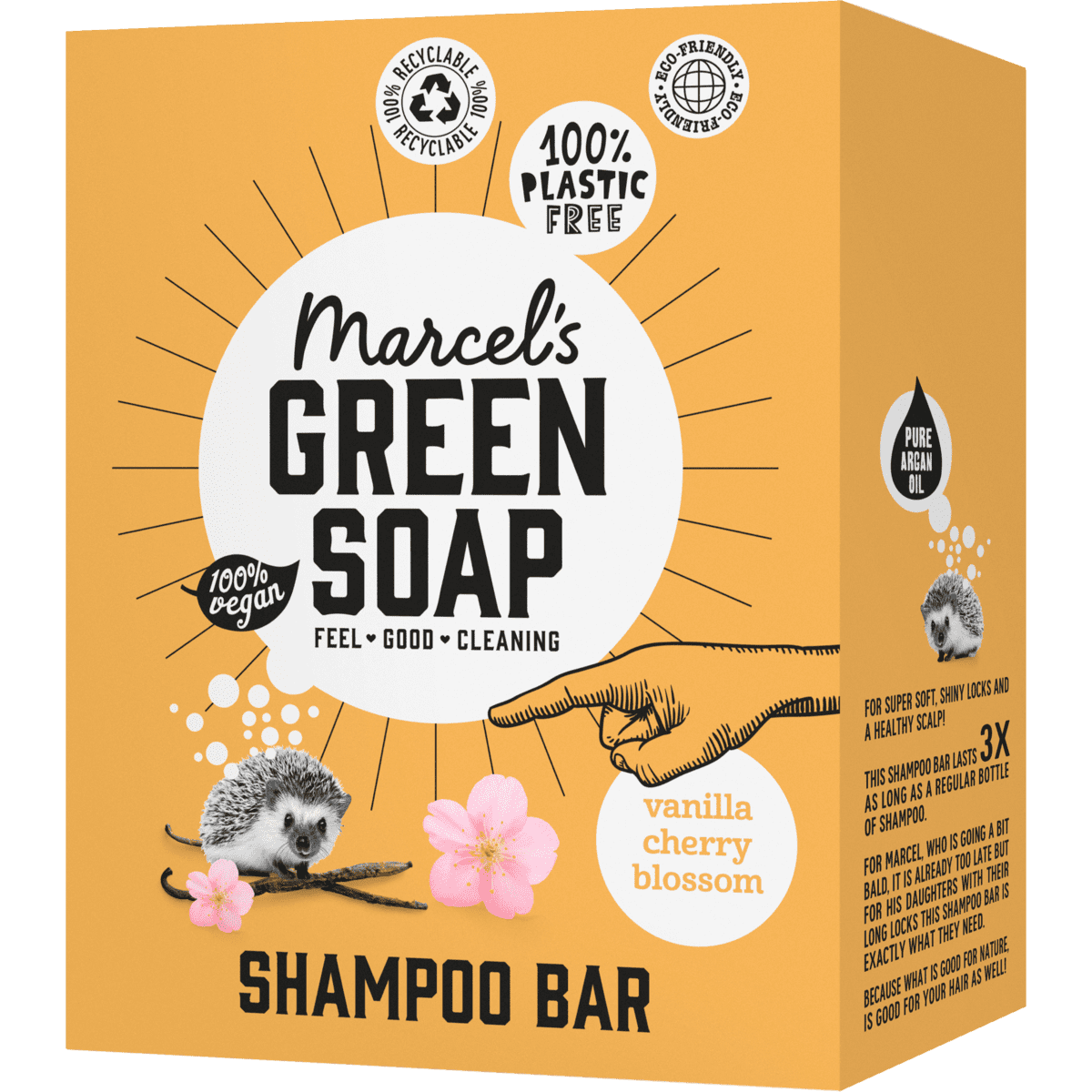 Marcel's Green Soap Vanilla & Cherry Blossom Shampoo Bar 90 GR