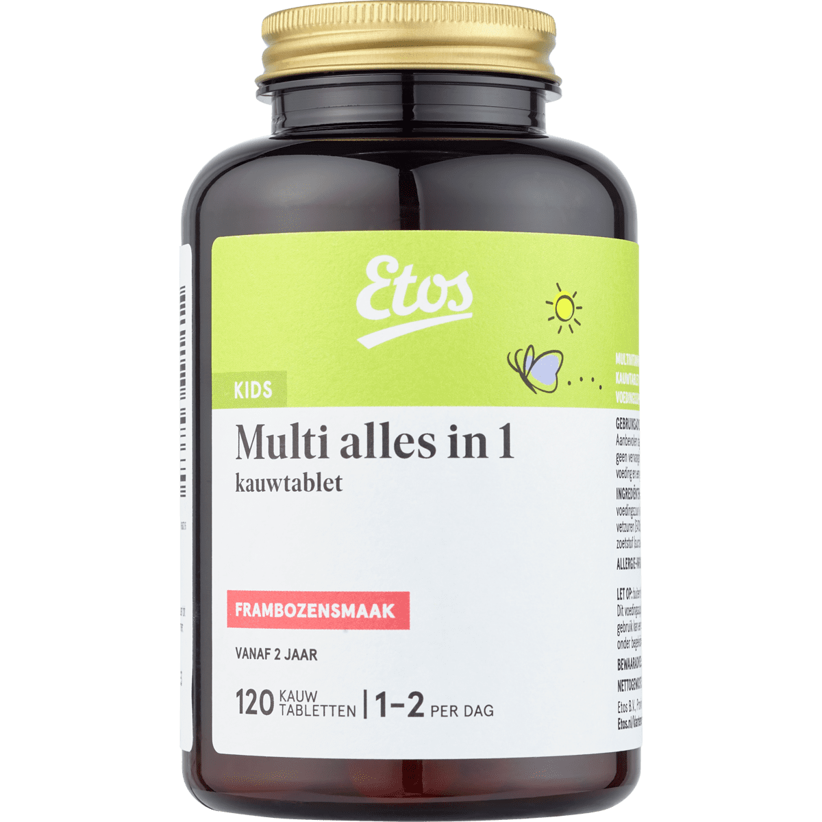 Etos Kids Multi Kauwtabletten Frambozensmaak 120 Tabletten