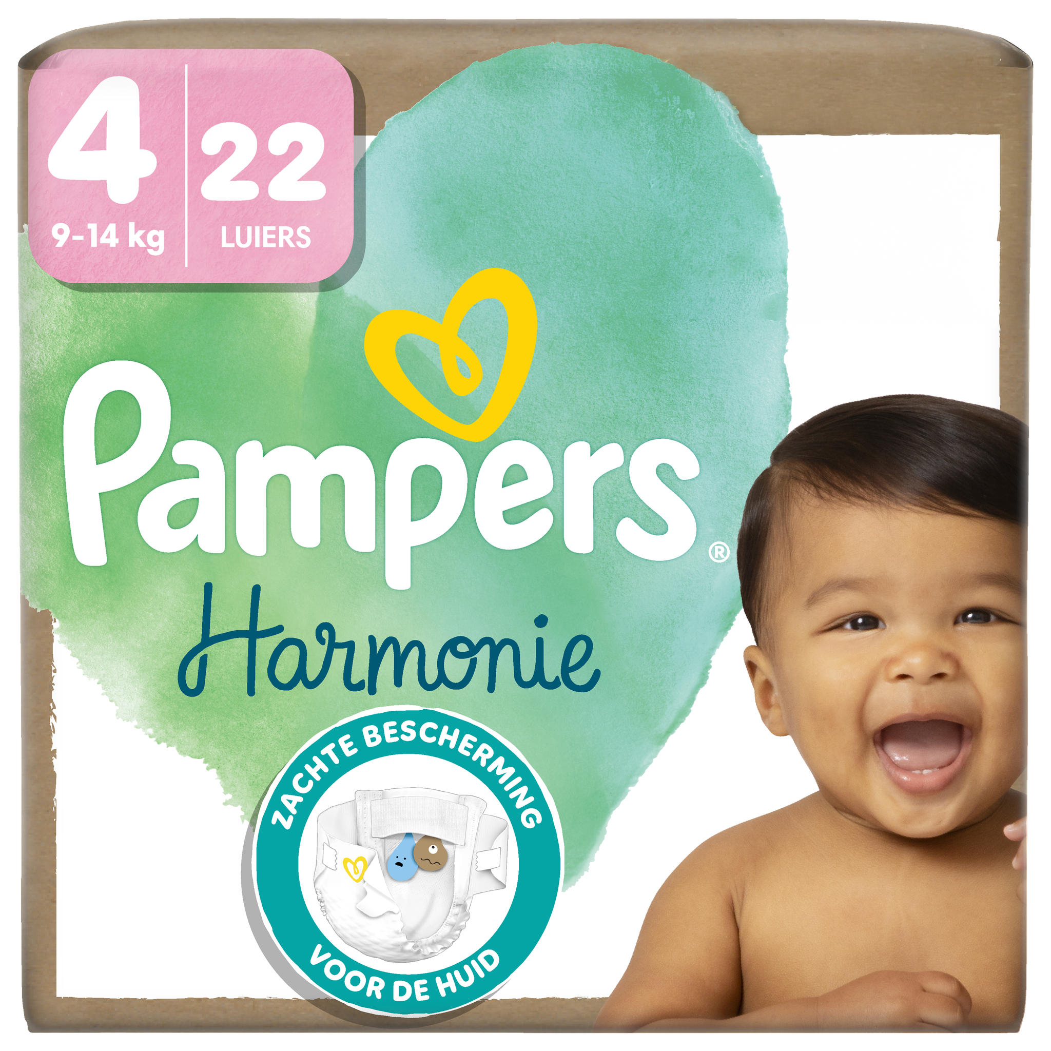 Pampers Harmonie Luiers Maat 4 9-14 kg 22 stuks