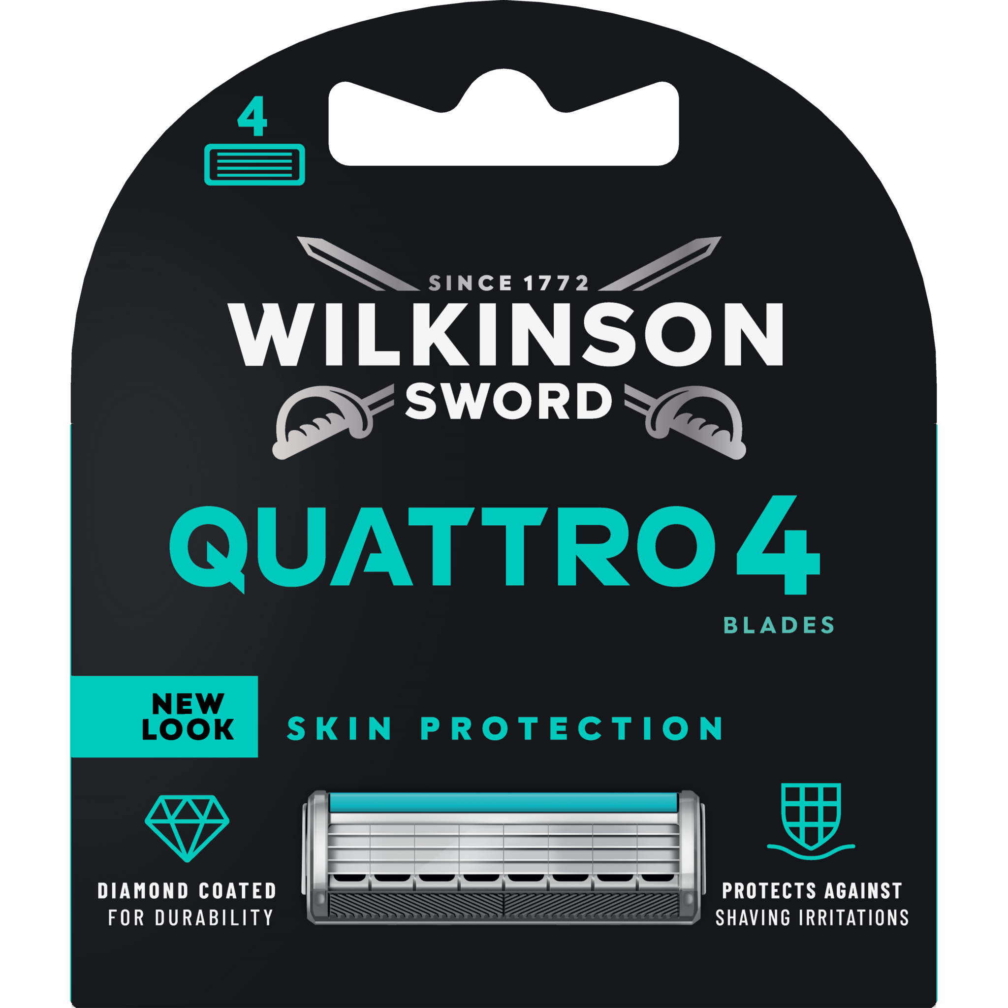 Wilkinson Sword Quattro Navulmesjes 4 stuks