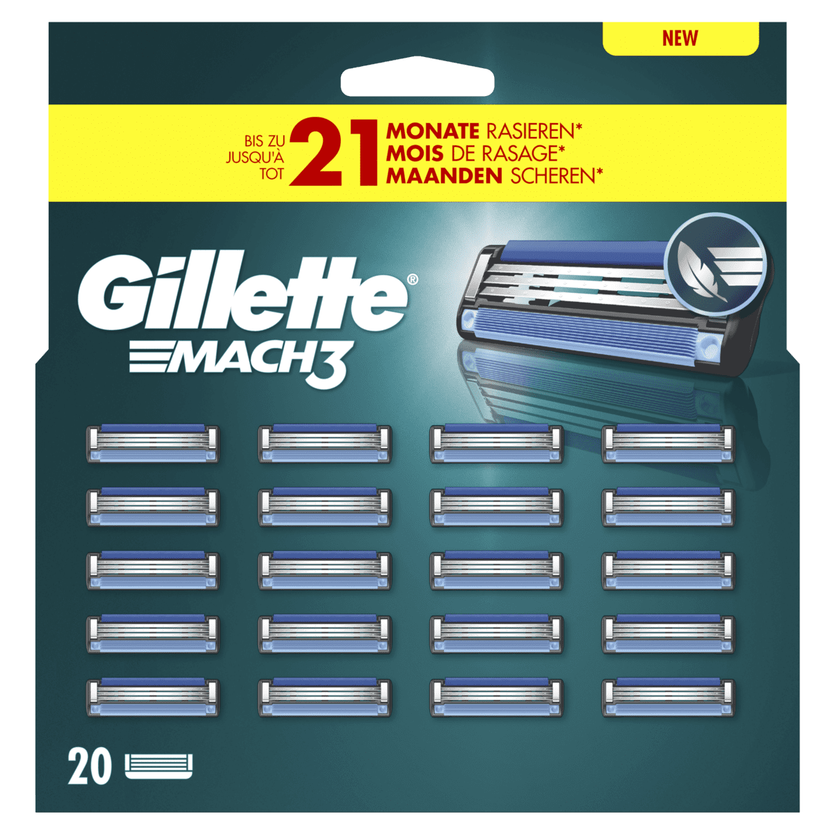 Gillette Mach3 Navulmesjes 20 stuks