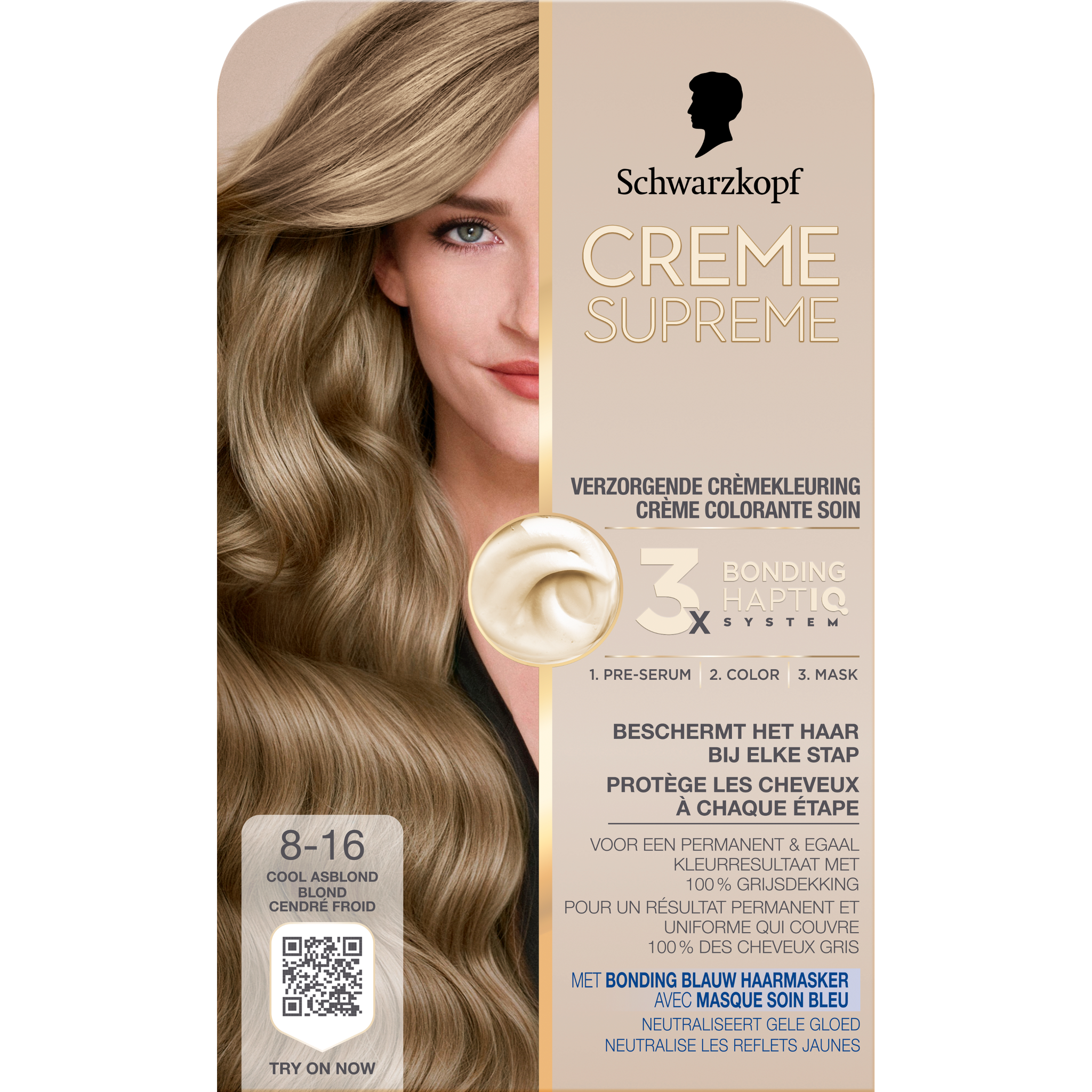 Schwarzkopf Creme Supreme Haarkleuring 8-16 Cool Asblond
