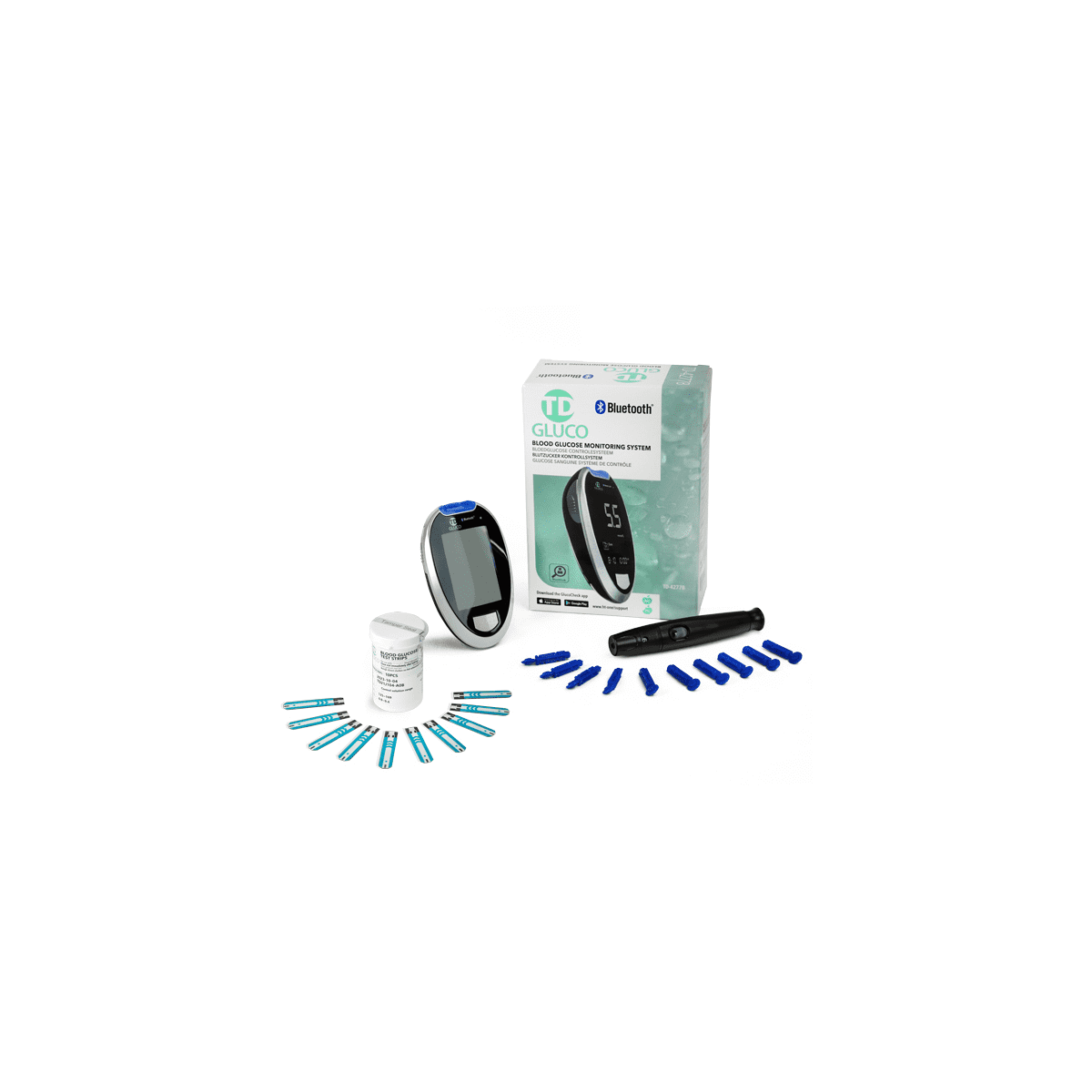 Ht One TD Gluco Bluetooth Bloedglucose Meter Startpakket
