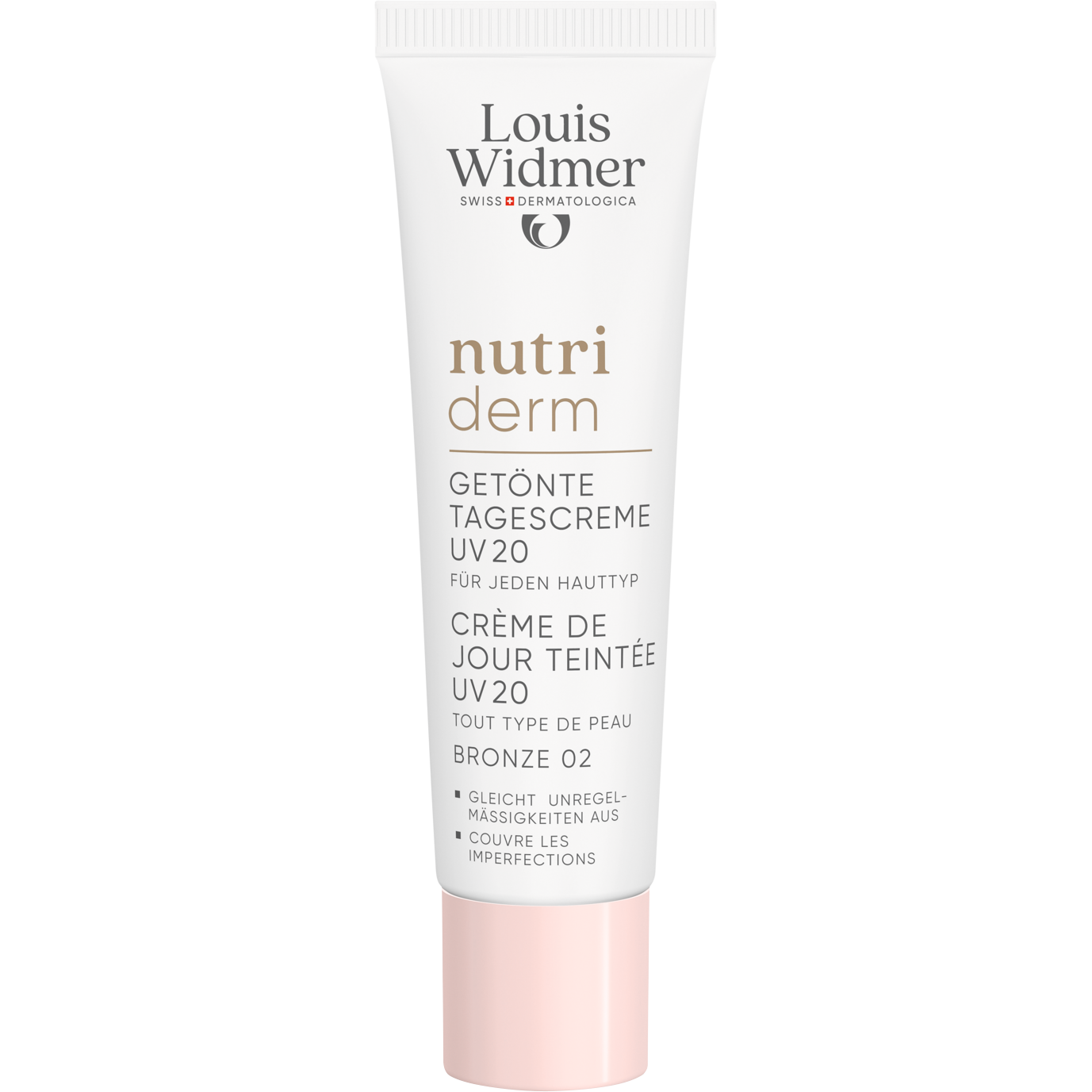 Louis Widmer Nutriderm Getinte Dagcrème UV SPF20 Bronze 02 Zonder Parfum 30 ML