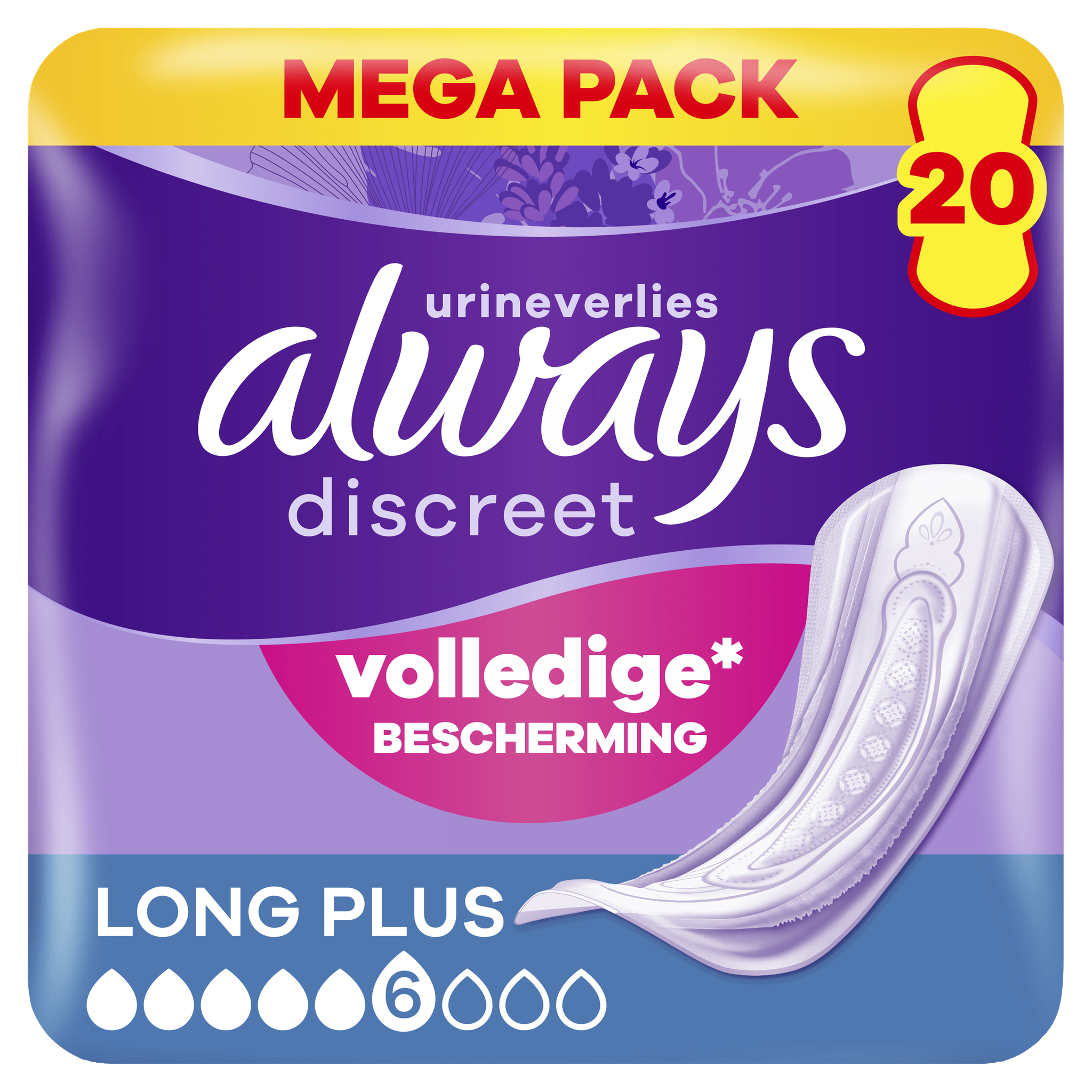 Always Inlegkruisjes Discreet Long Plus Mega Pack 20 stuks