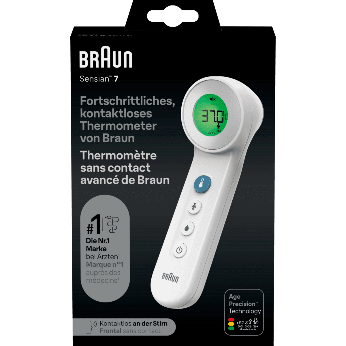 Braun Contactloos + Voorhoofdthermometer Age Precision BNT400