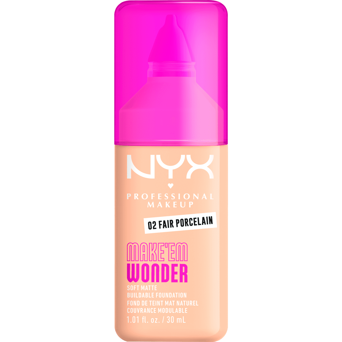 NYX Professional Makeup Make 'EM Wonder Foundation 02 Fair Porcelain