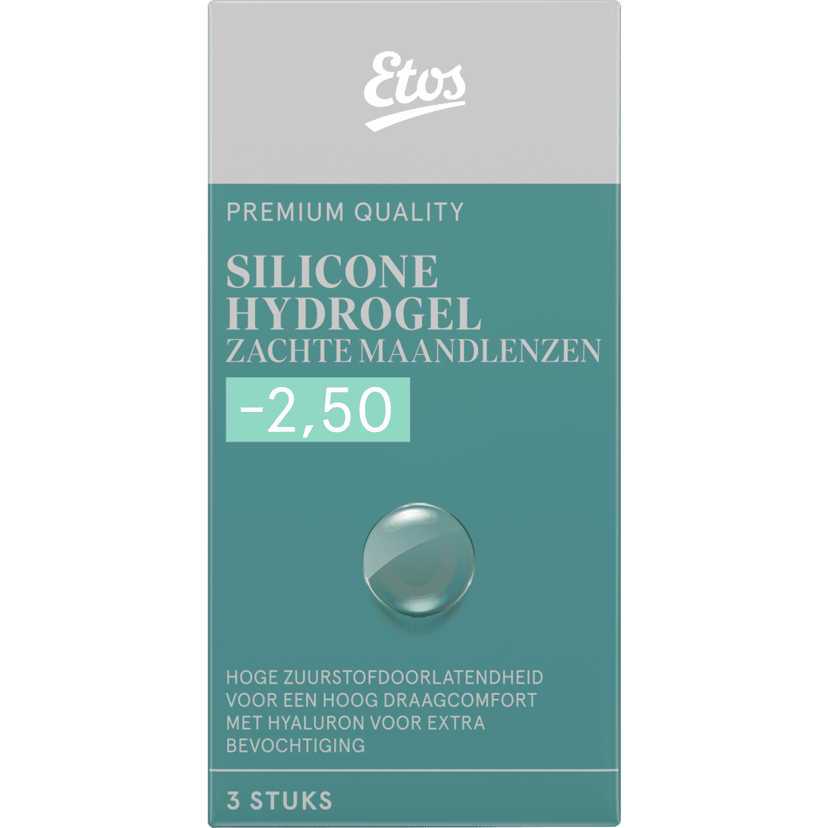 Etos Silicone Hydrogel Zachte Maandlenzen -2.50 3 stuks