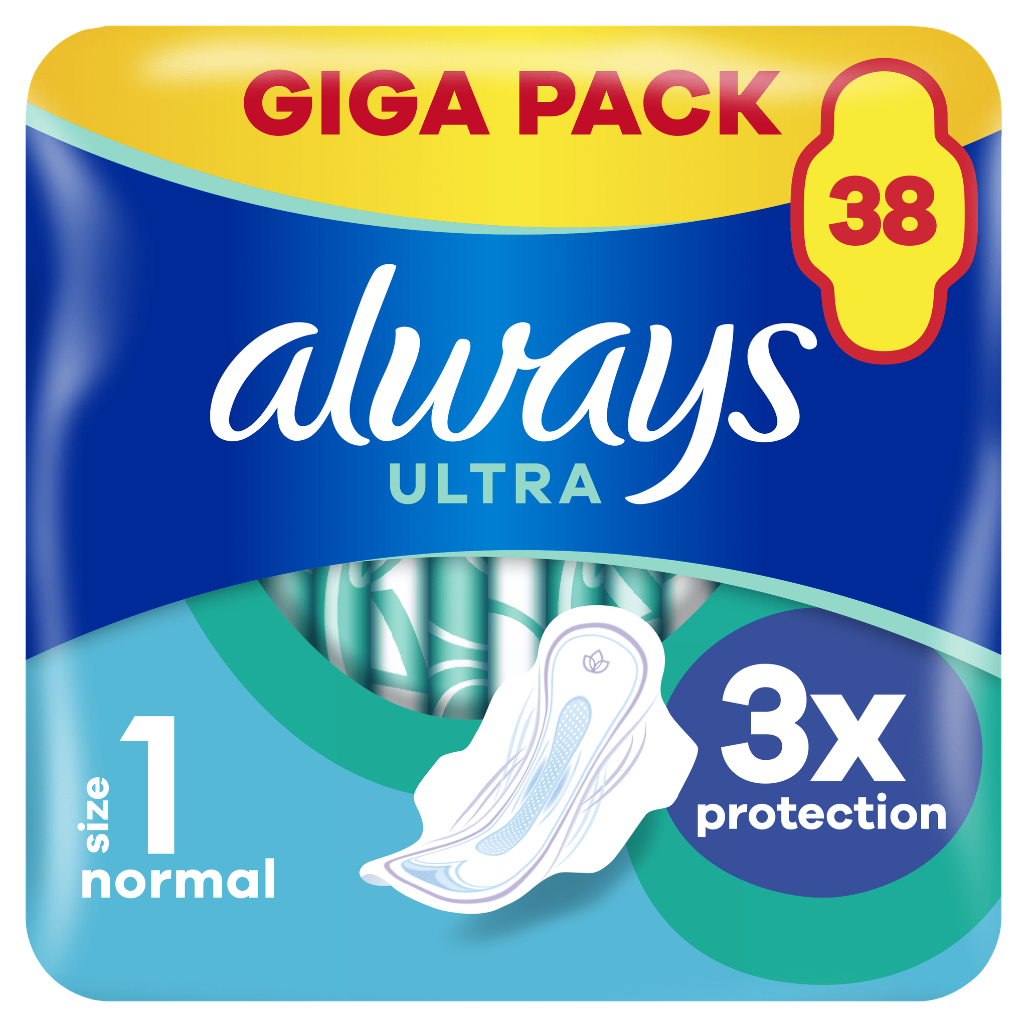 Always Maandverband Ultra Normal Plus Wings Giga Pack 38 stuks