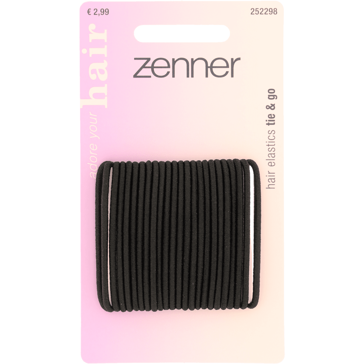 Zenner Haarelastiek Zwart 24 stuks