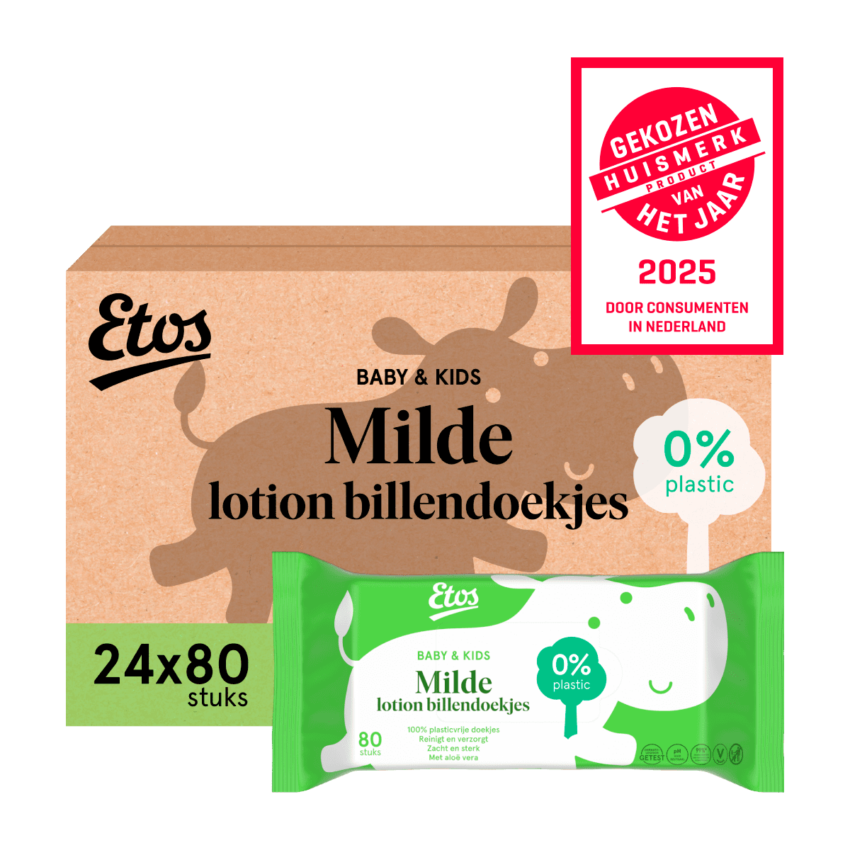 Baby & Kids Milde lotion billendoekjes Megabox 24x80 Stuks 1920 EA