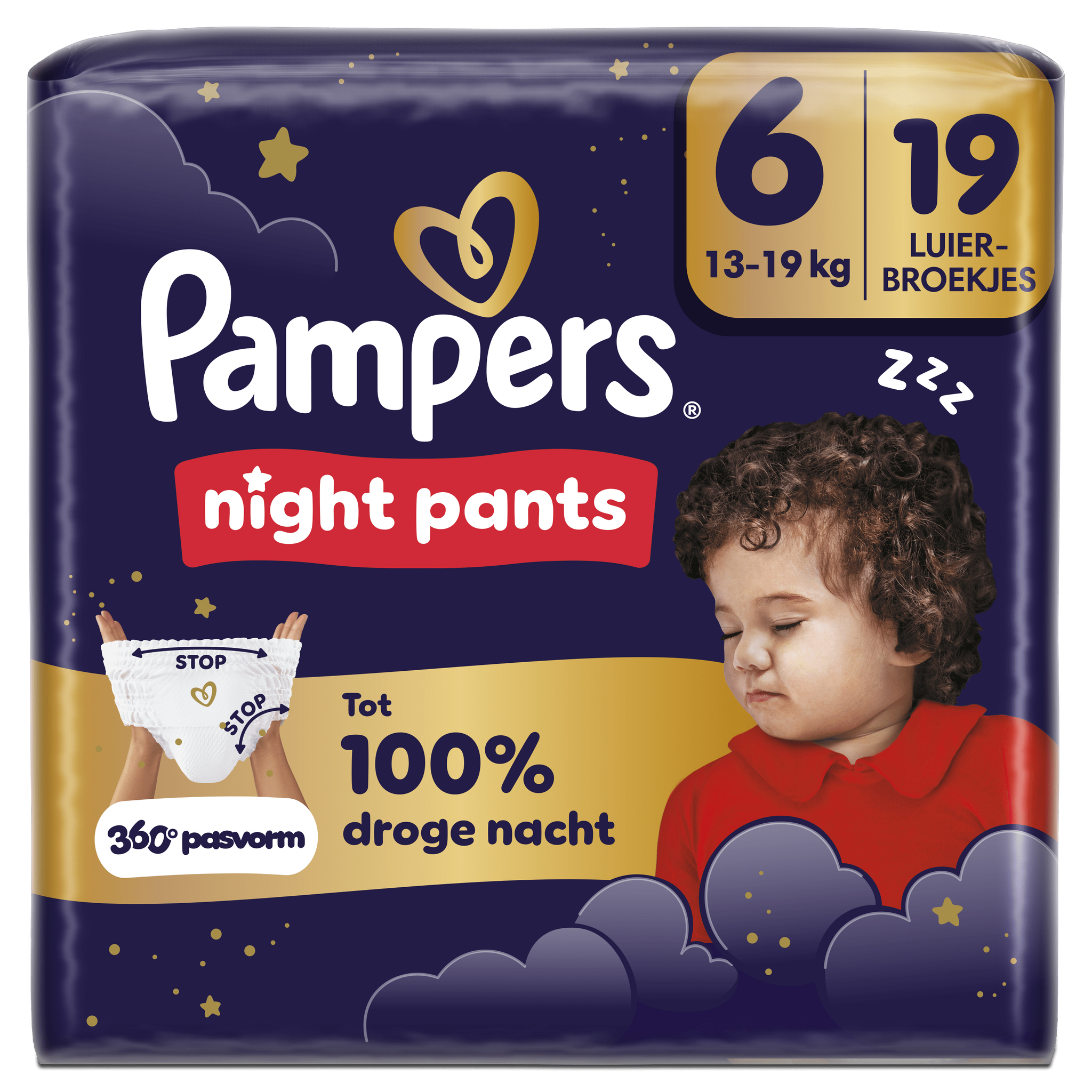 Pampers Baby Dry Night Pants Luierbroekjes Maat 6 13-19 kg 19 stuks