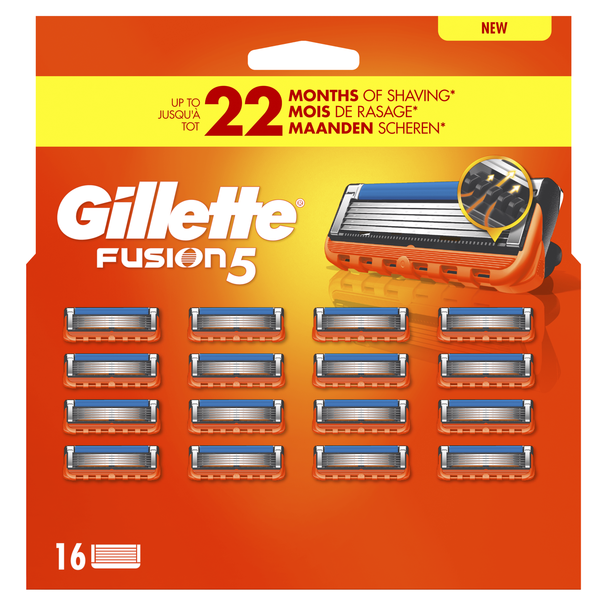 Gillette Fusion5 Navulmesjes 16 stuks