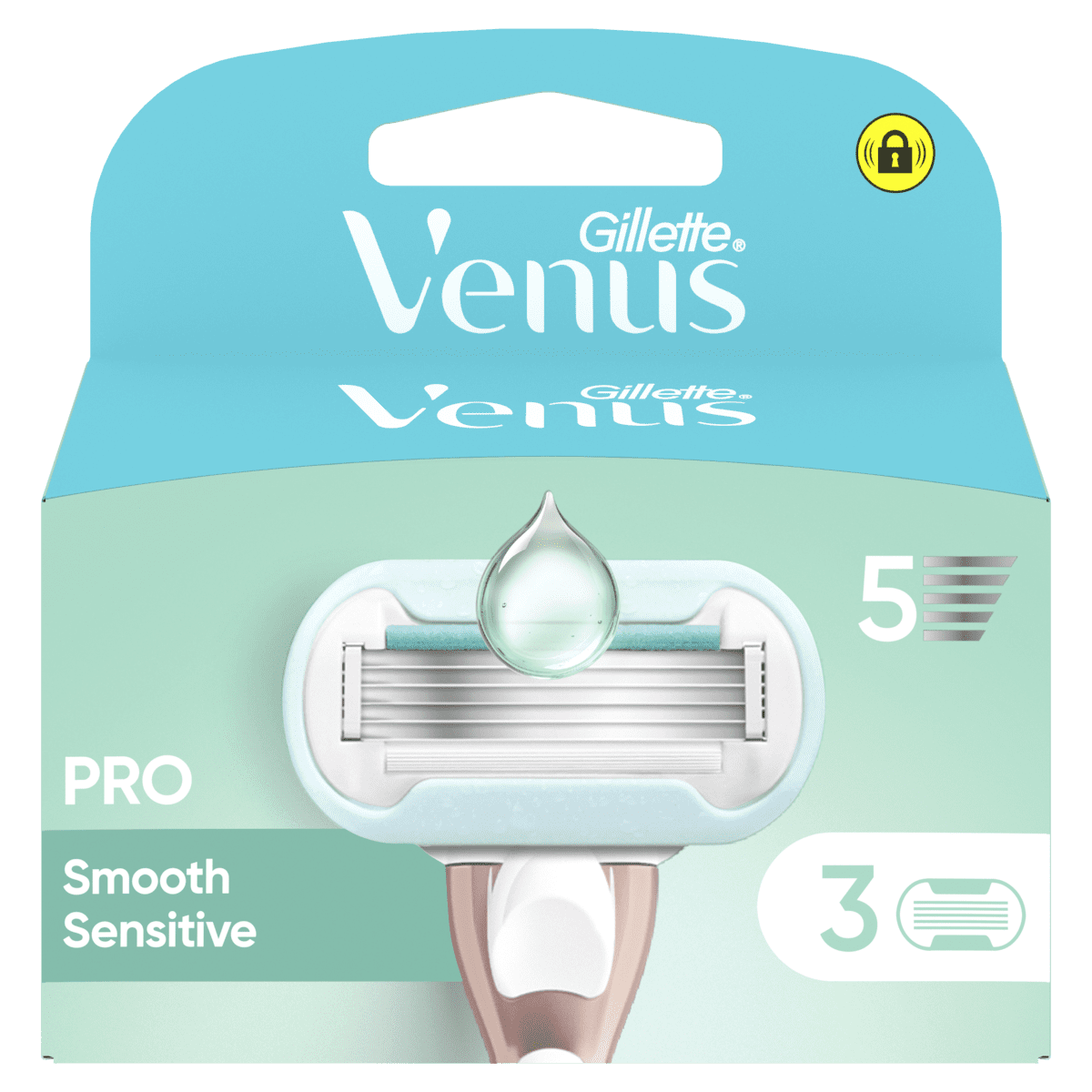 Gillette Venus Pro Deluxe Smooth Sensitive Navulmesjes 3 stuks