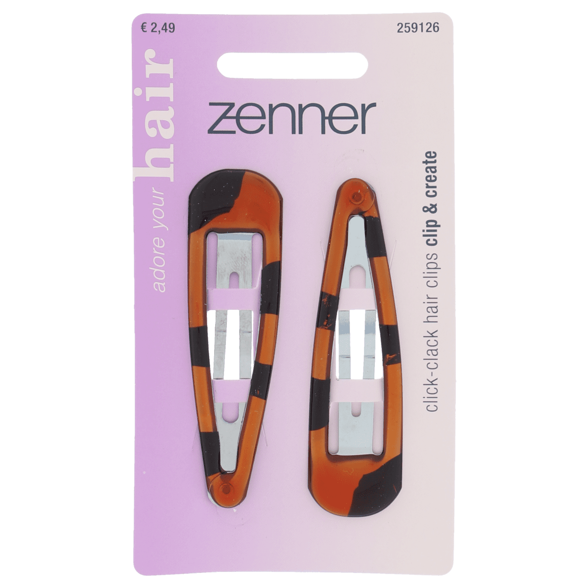 Zenner Klik-klak haarspeld kids 2x