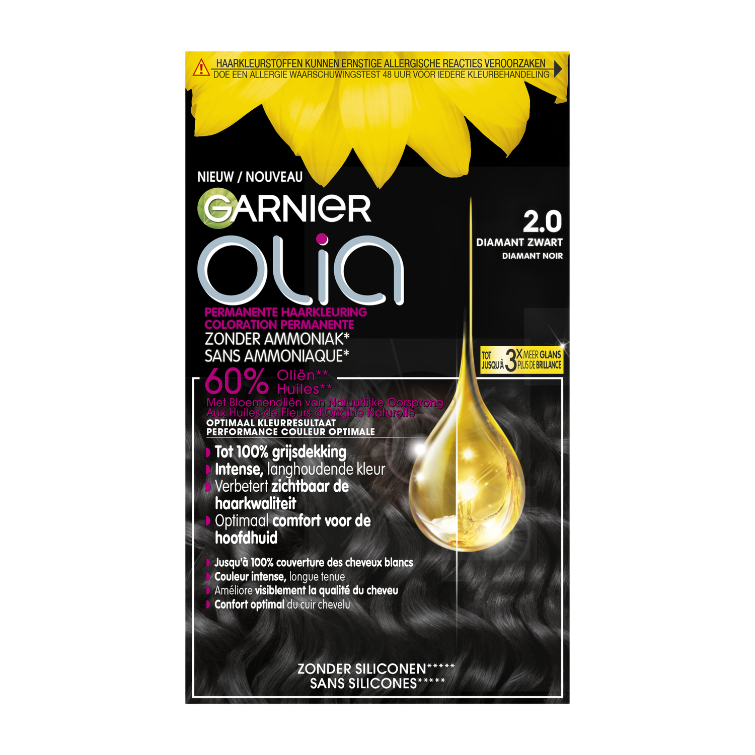 Garnier Olia Permamente Haarverf 2.0 Black Diamond