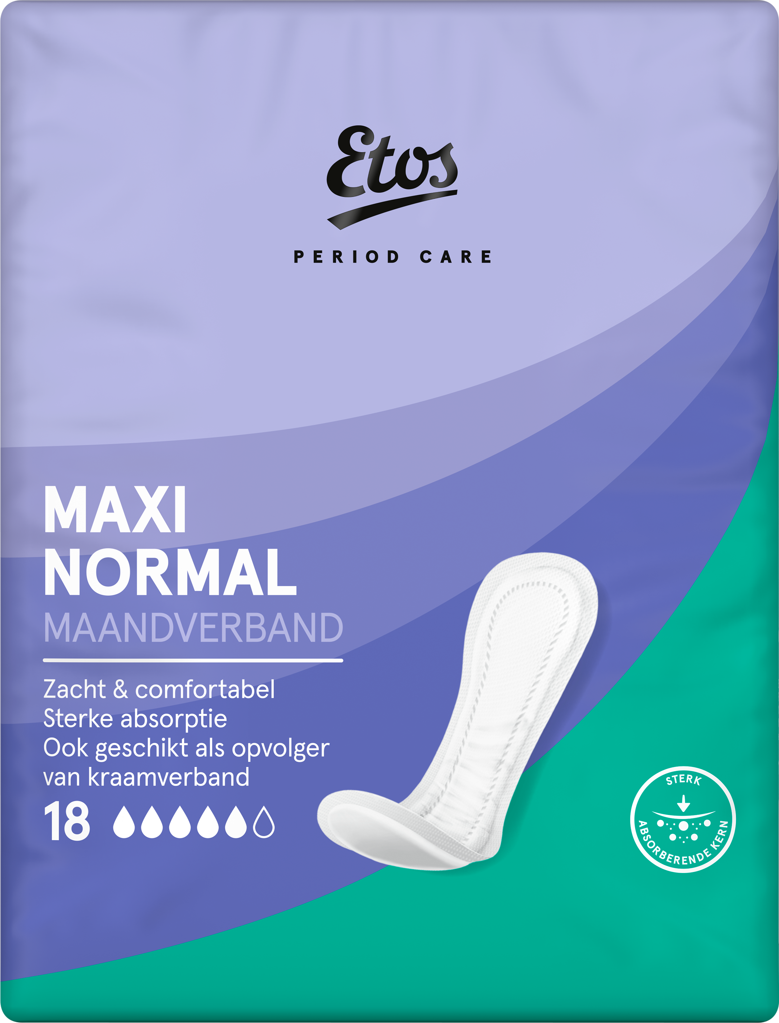 Etos Maxi Normal Maandverband 18 stuks