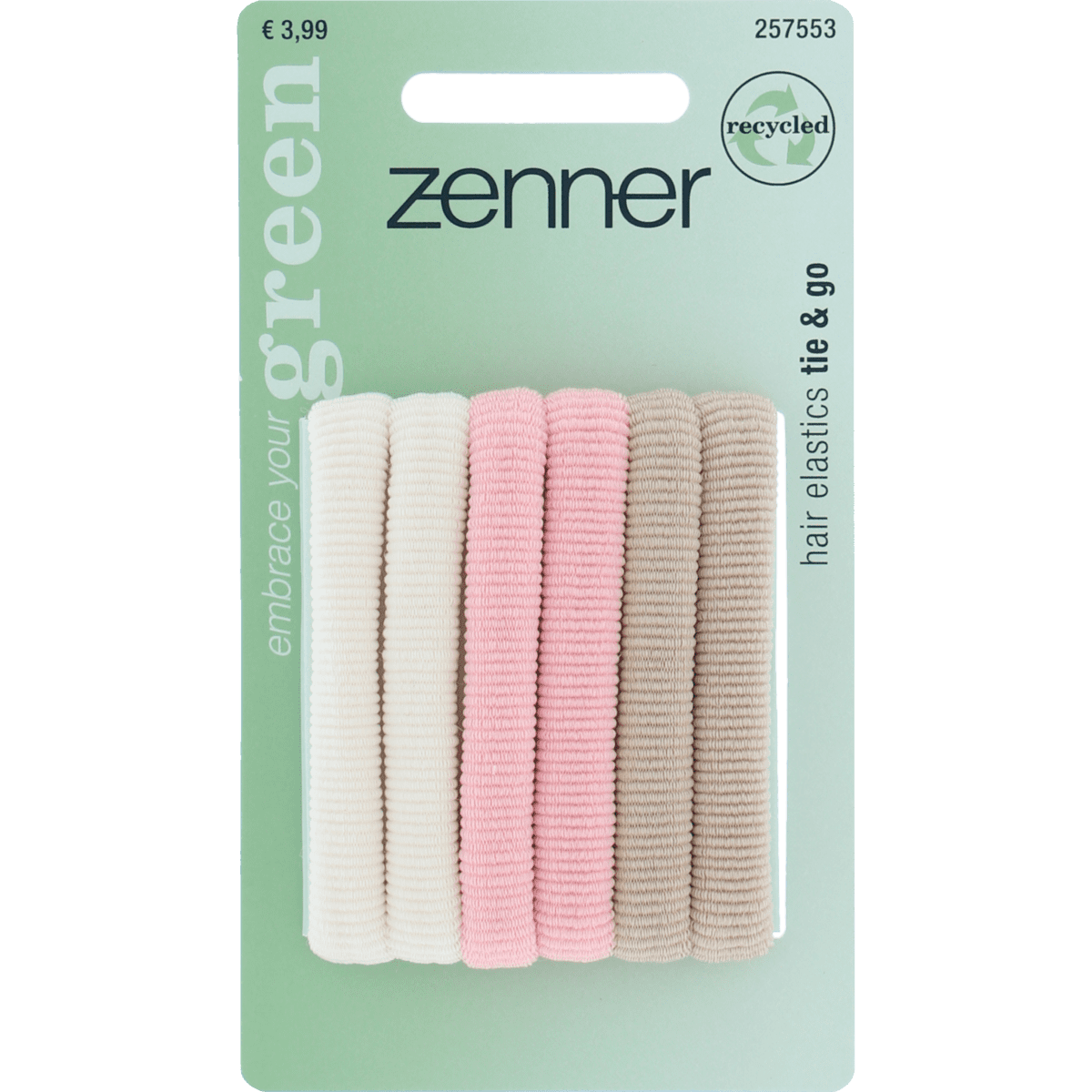 Zenner Haarelastiek Recycled Kleur 6x