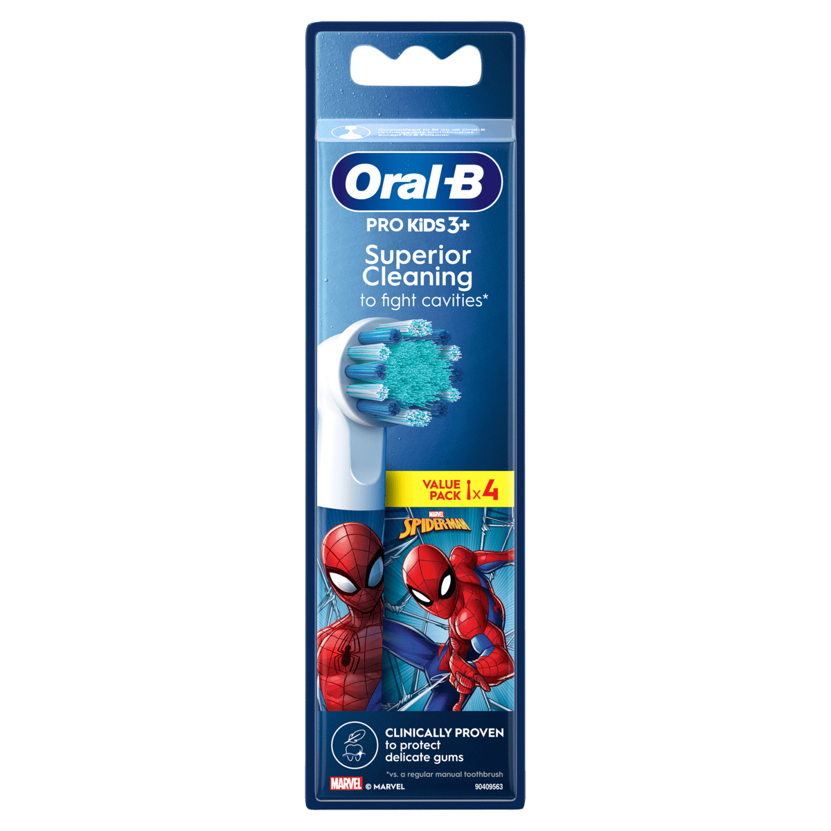 Oral-B Pro Kids Spiderman Opzetborstels 4 Stuks