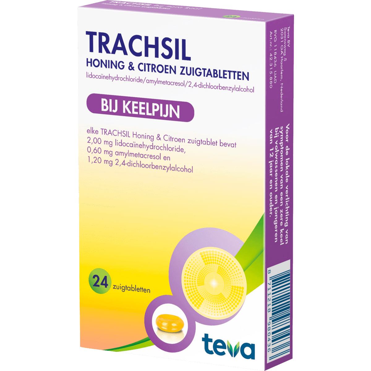 Trachsil Honing & Citroen Zuigtabletten 24 stuks