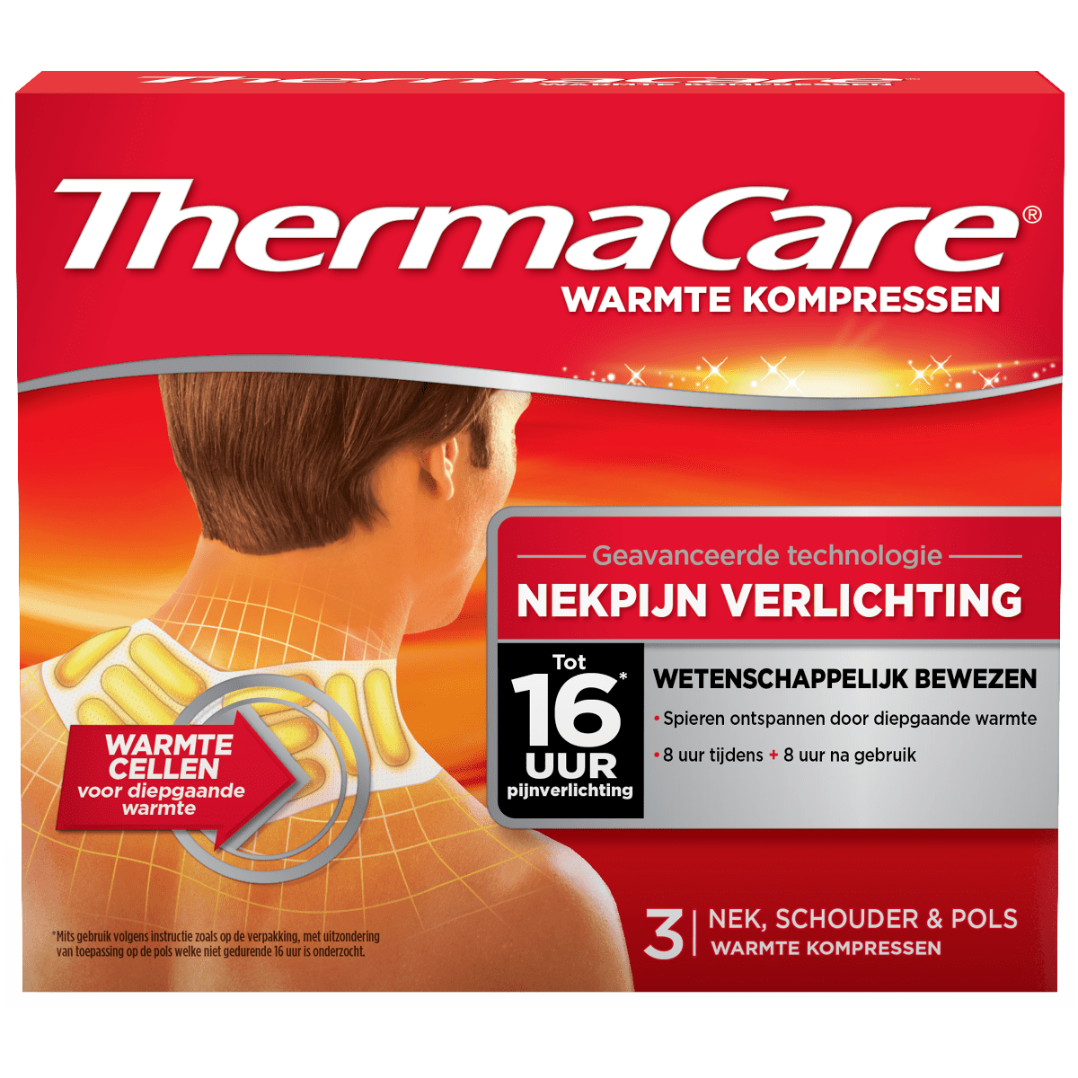 ThermaCare Nek, Schouder en Pols Warmte Kompressen 3 stuks